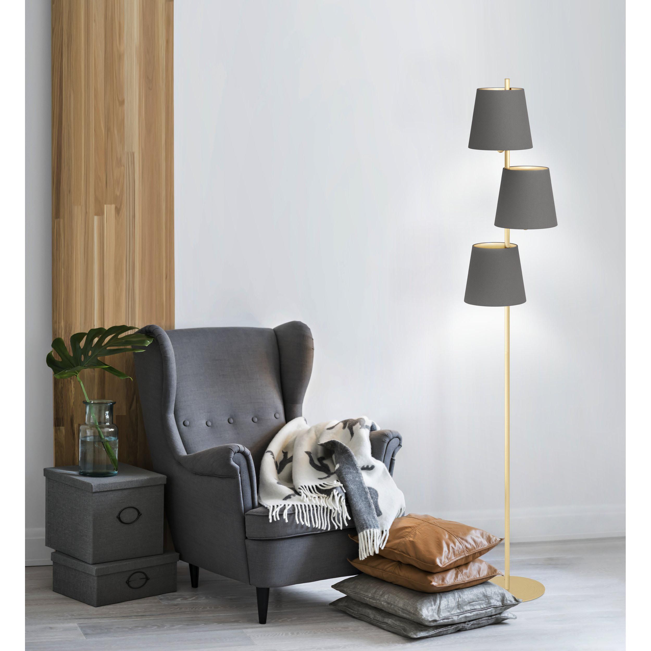Lampadaire ALMEIDA 2 gris H167cm