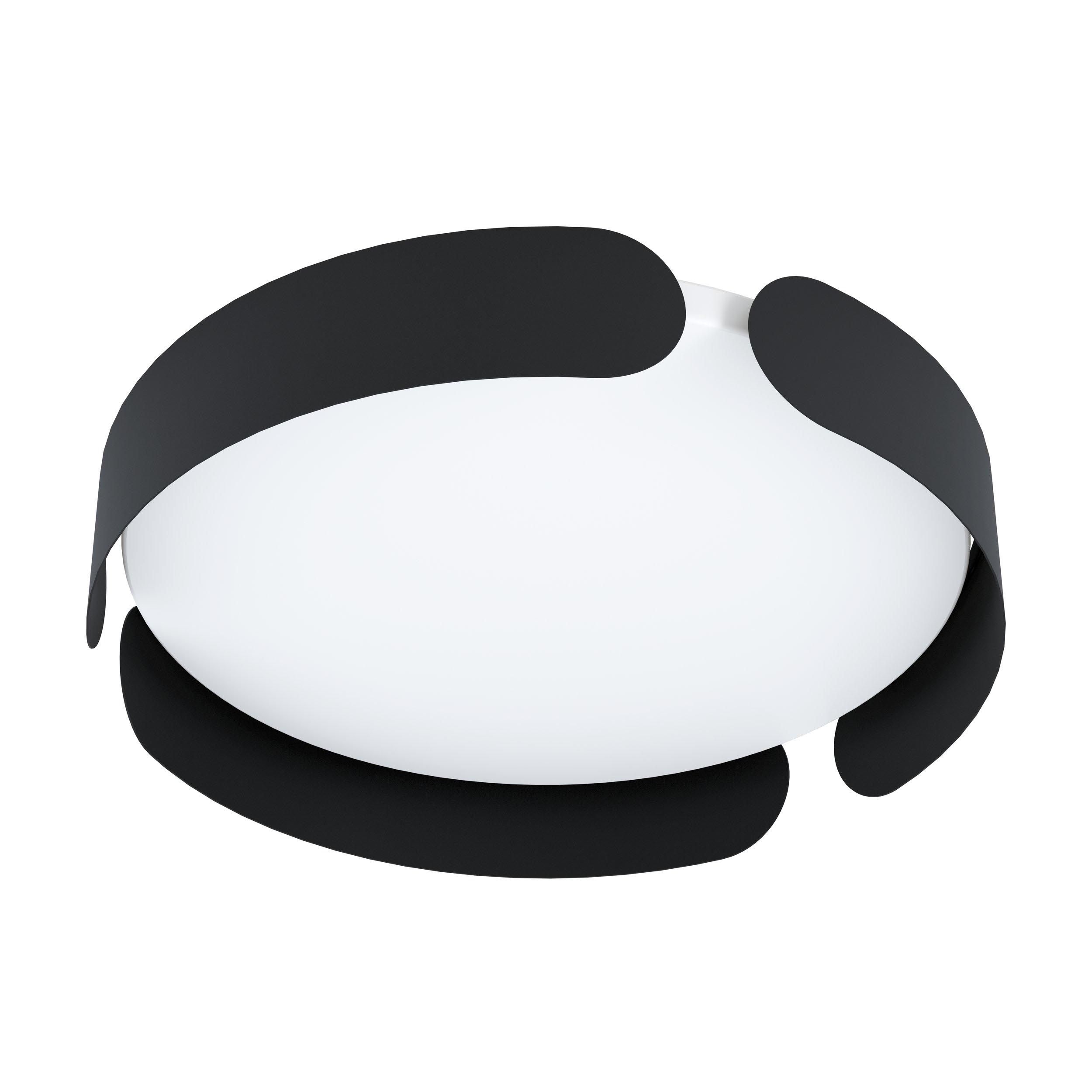 Plafonnier LED VALCASOTTO noir Ø37cm