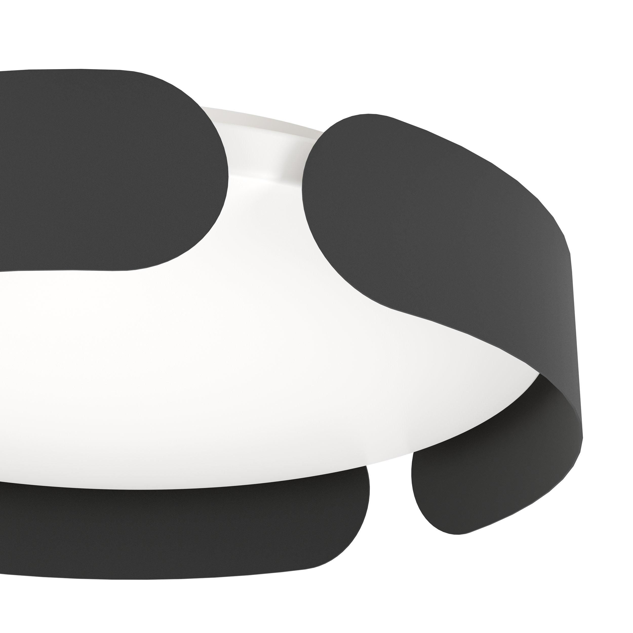 Plafonnier LED VALCASOTTO noir Ø37cm