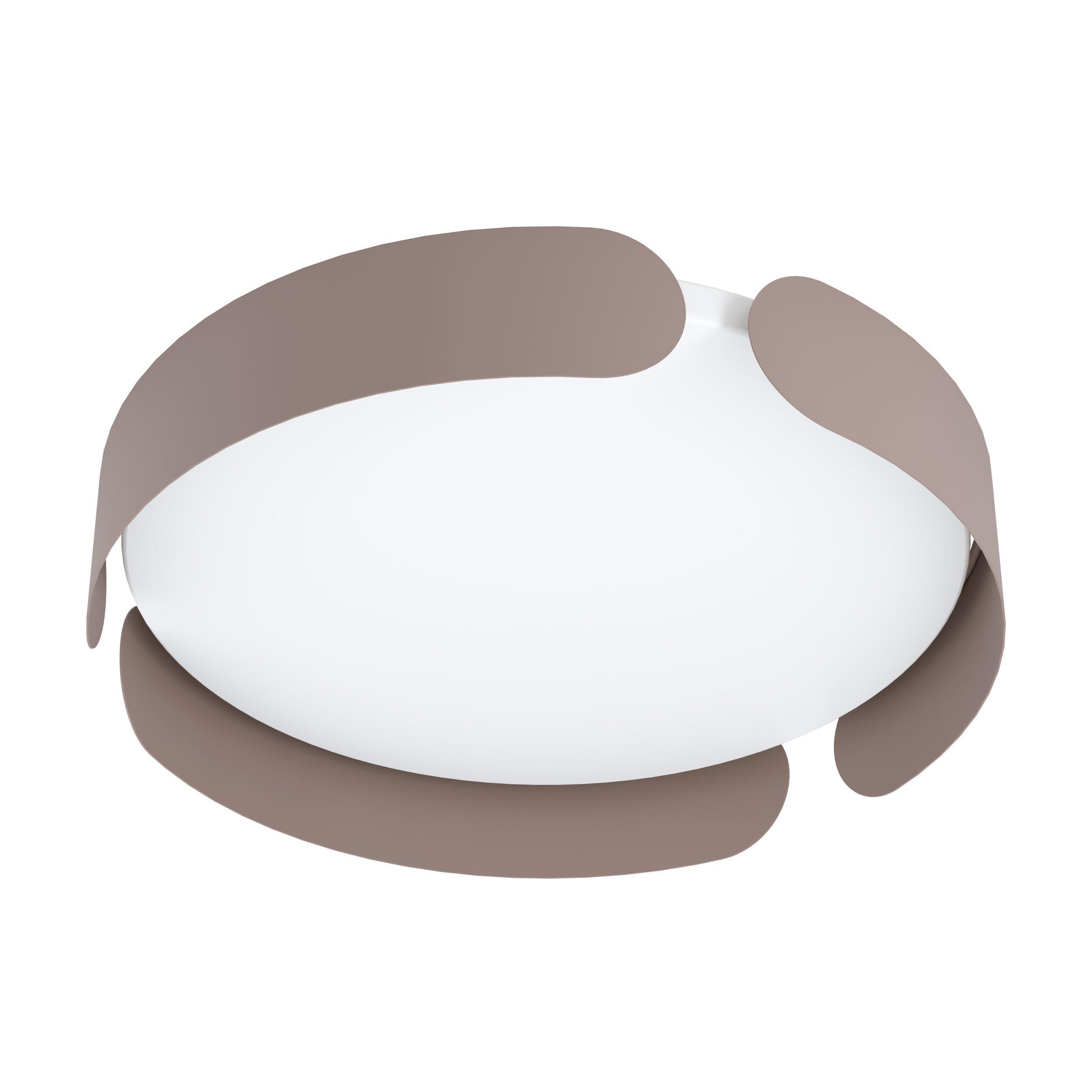 Plafonnier LED VALCASOTTO marron Ø37cm