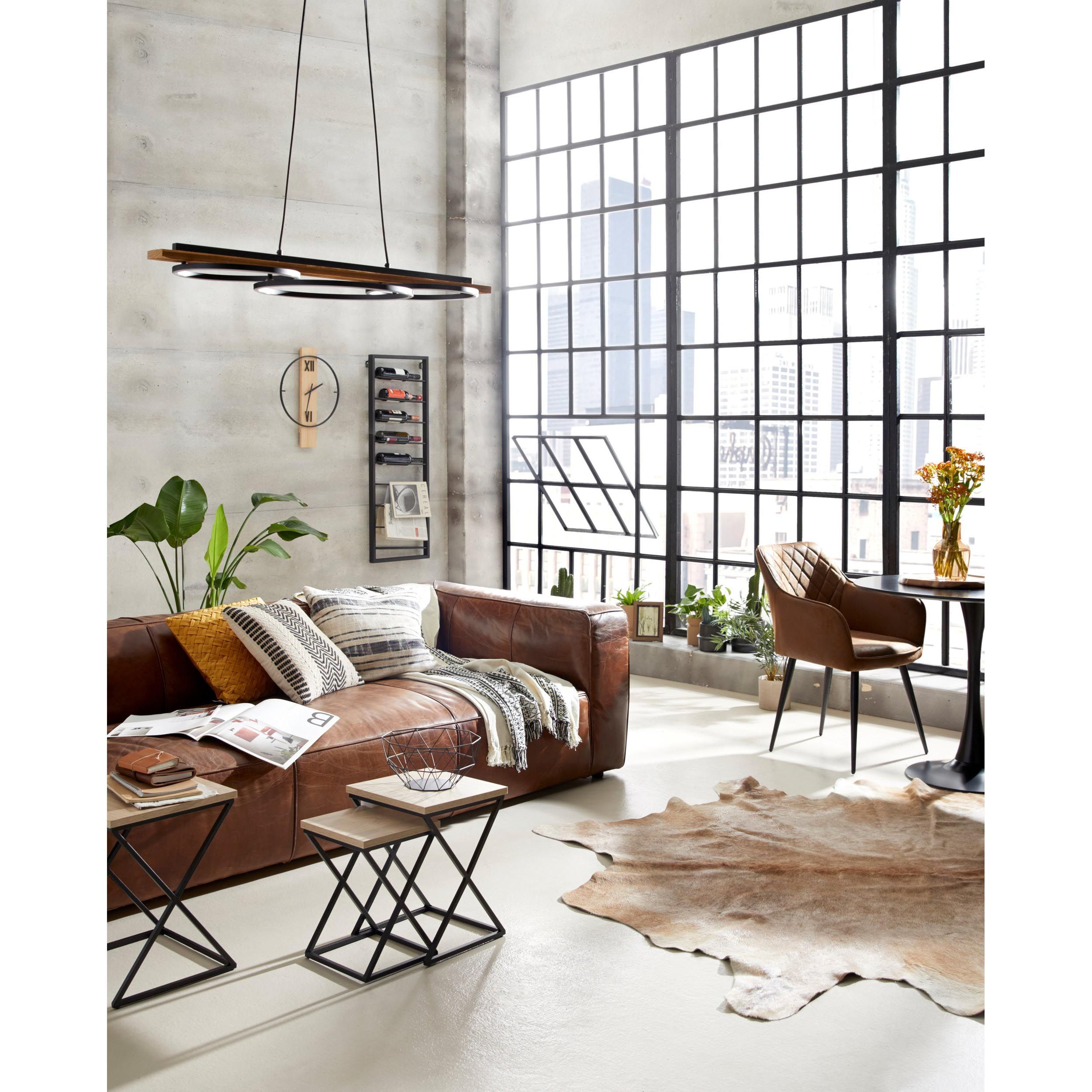 Suspension LED BOYAL bois/marron L101cm