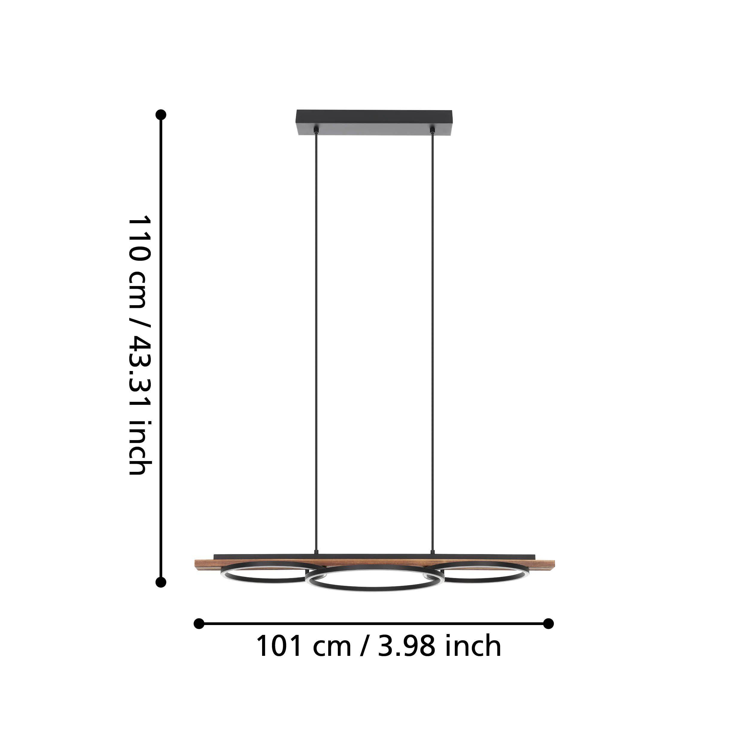 Suspension LED BOYAL bois/marron L101cm