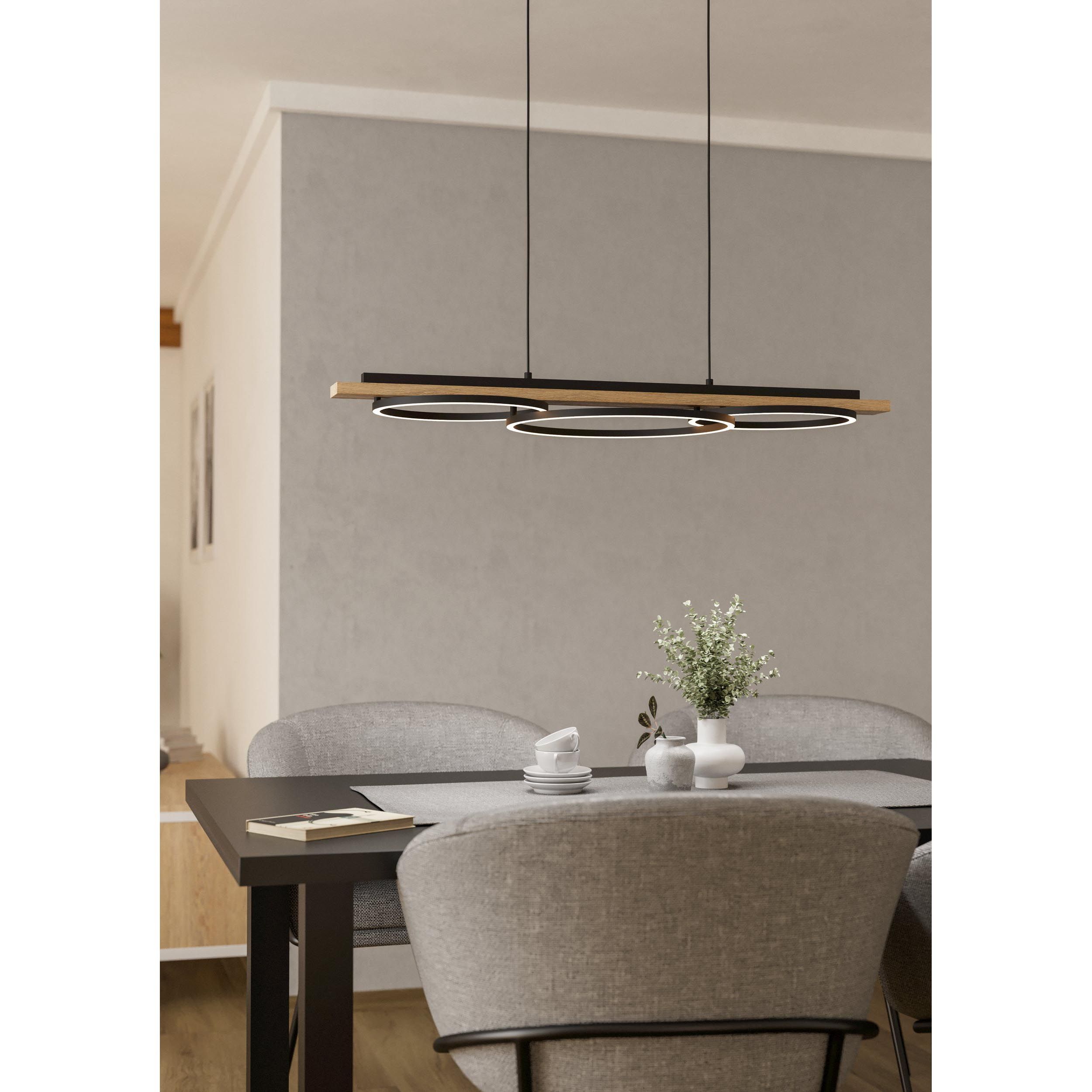 Suspension LED BOYAEL bois/naturel L101cm