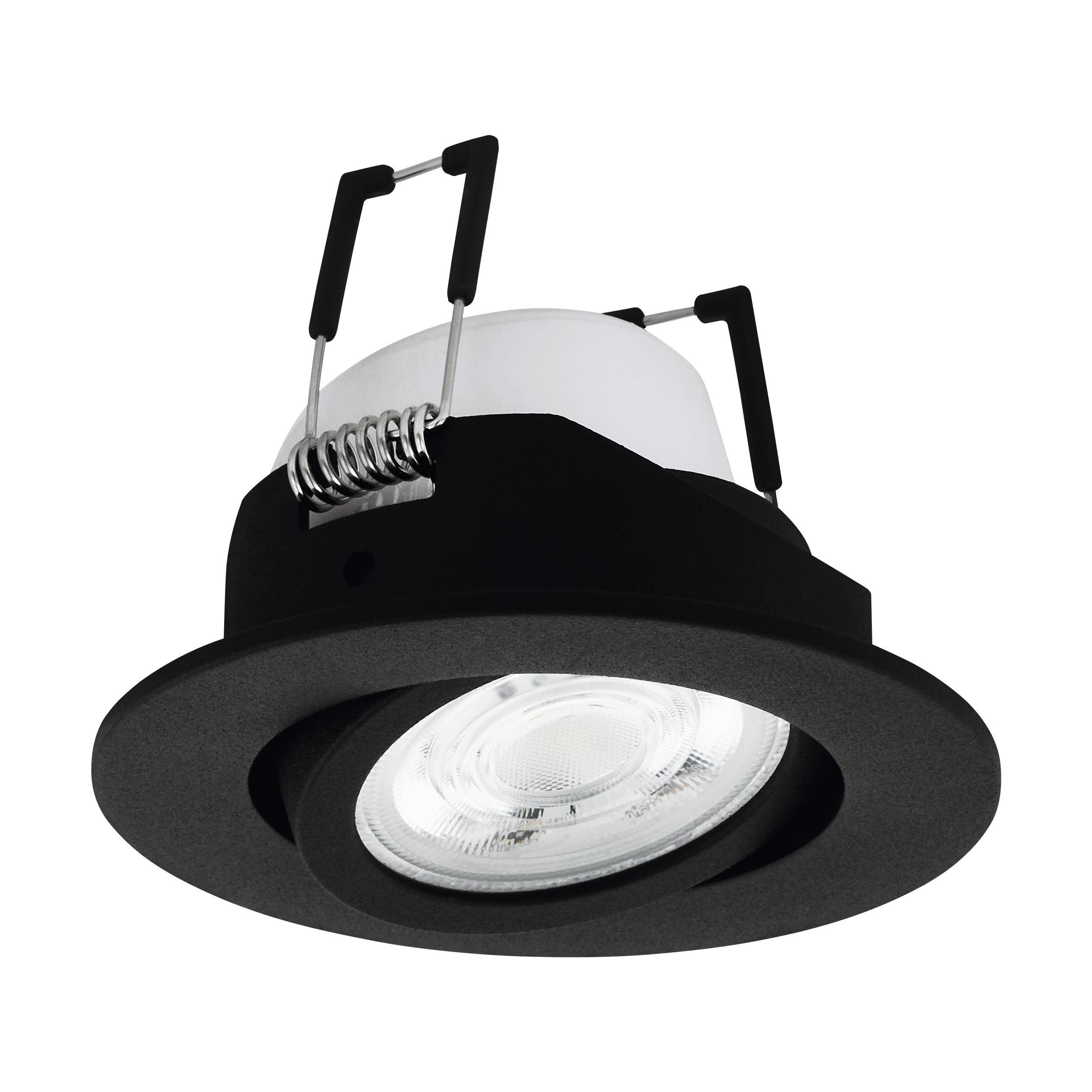 Spot LED connecté dimmable SALICETO-Z noir Ø8,8cm