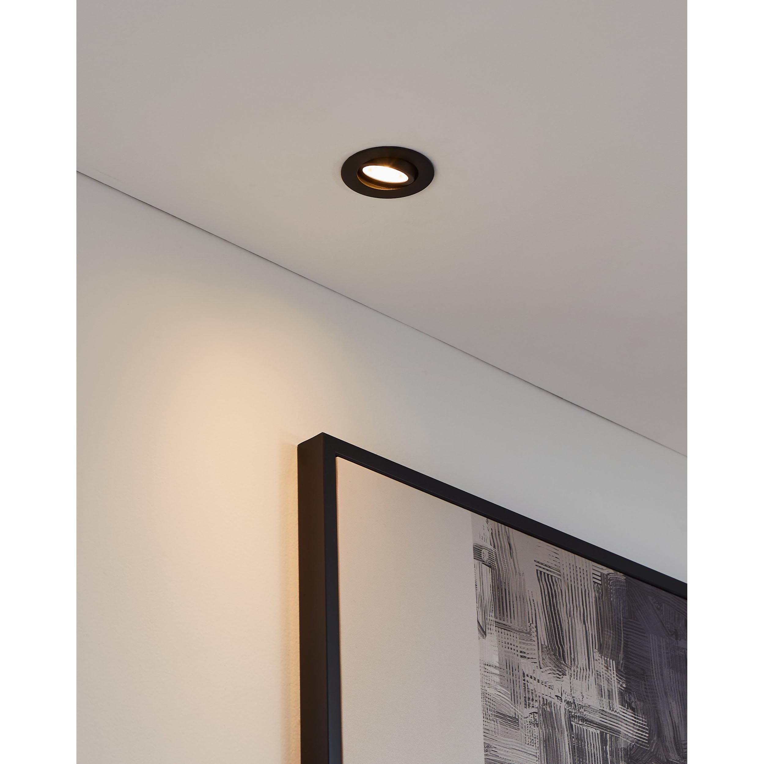 Spot LED connecté dimmable SALICETO-Z noir Ø8,8cm