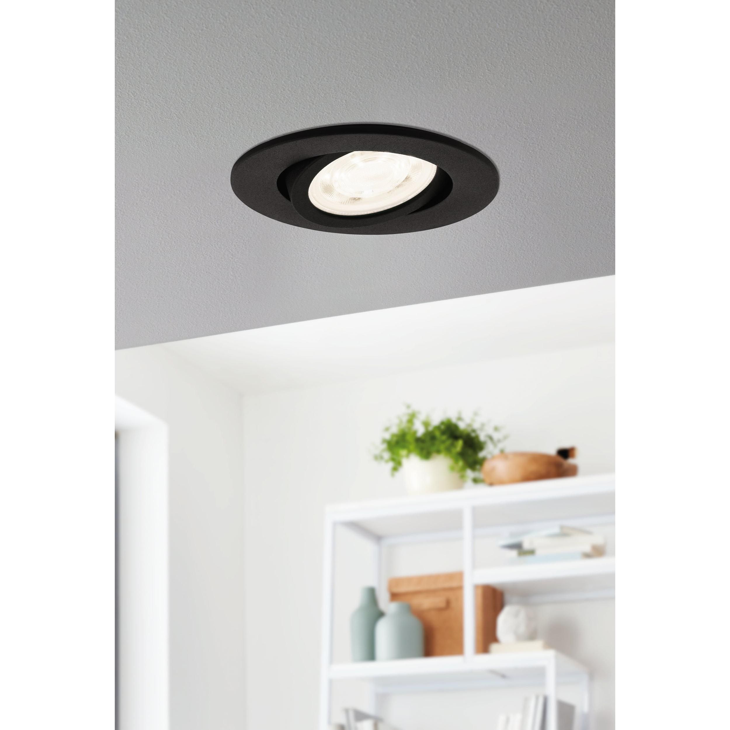 Spot LED connecté dimmable SALICETO-Z noir Ø8,8cm
