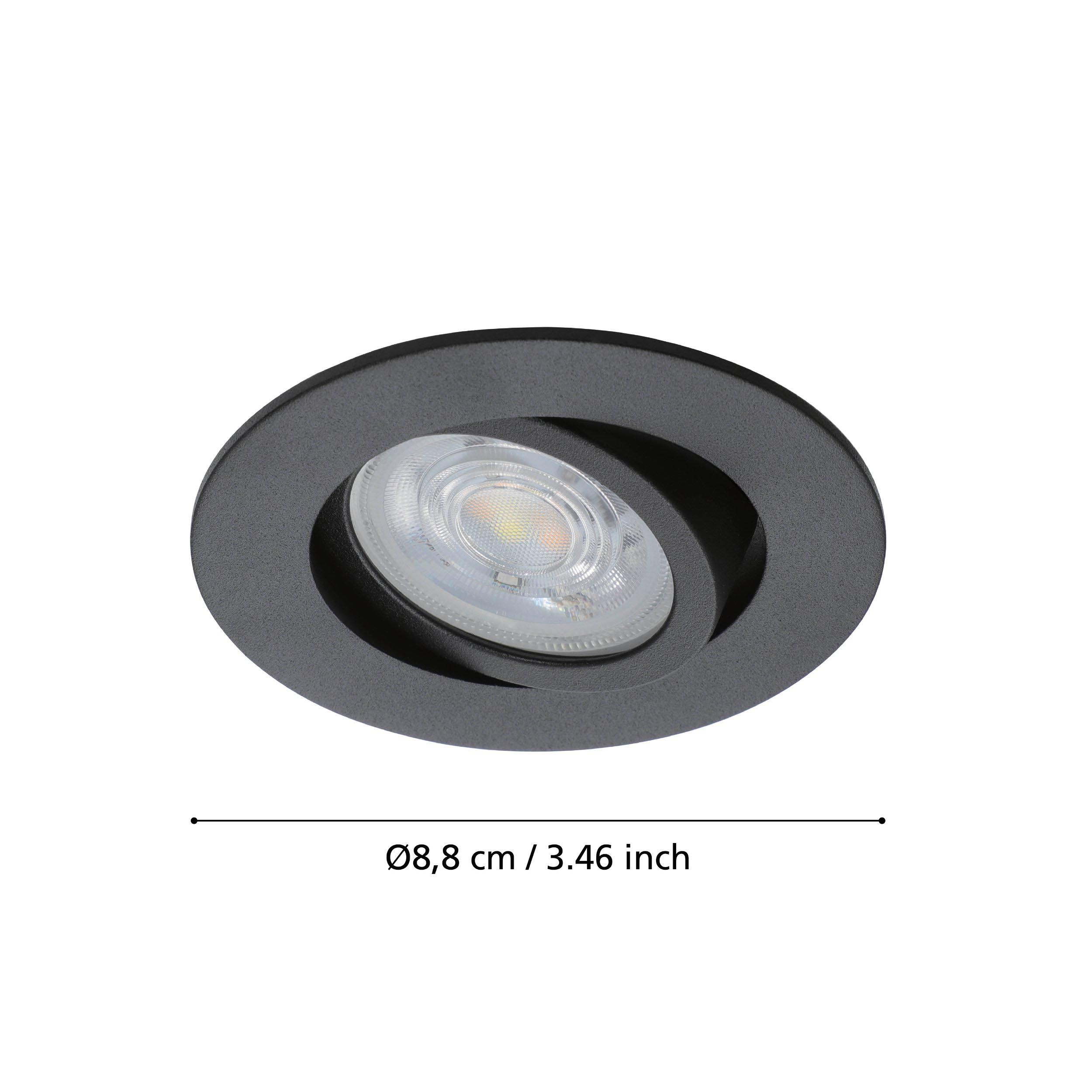Spot LED connecté dimmable SALICETO-Z noir Ø8,8cm