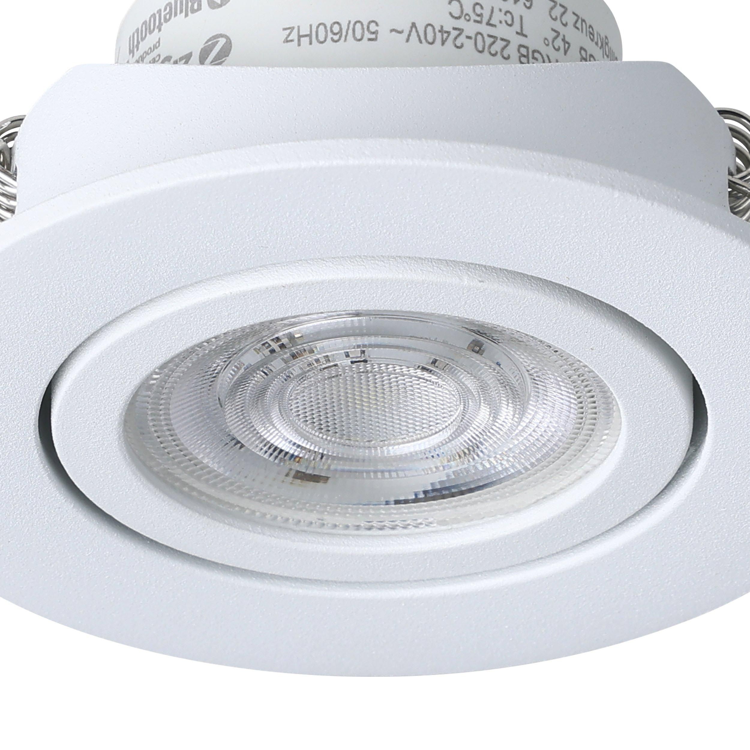 Spot LED connecté dimmable SALICETO-Z blanc Ø8,8cm