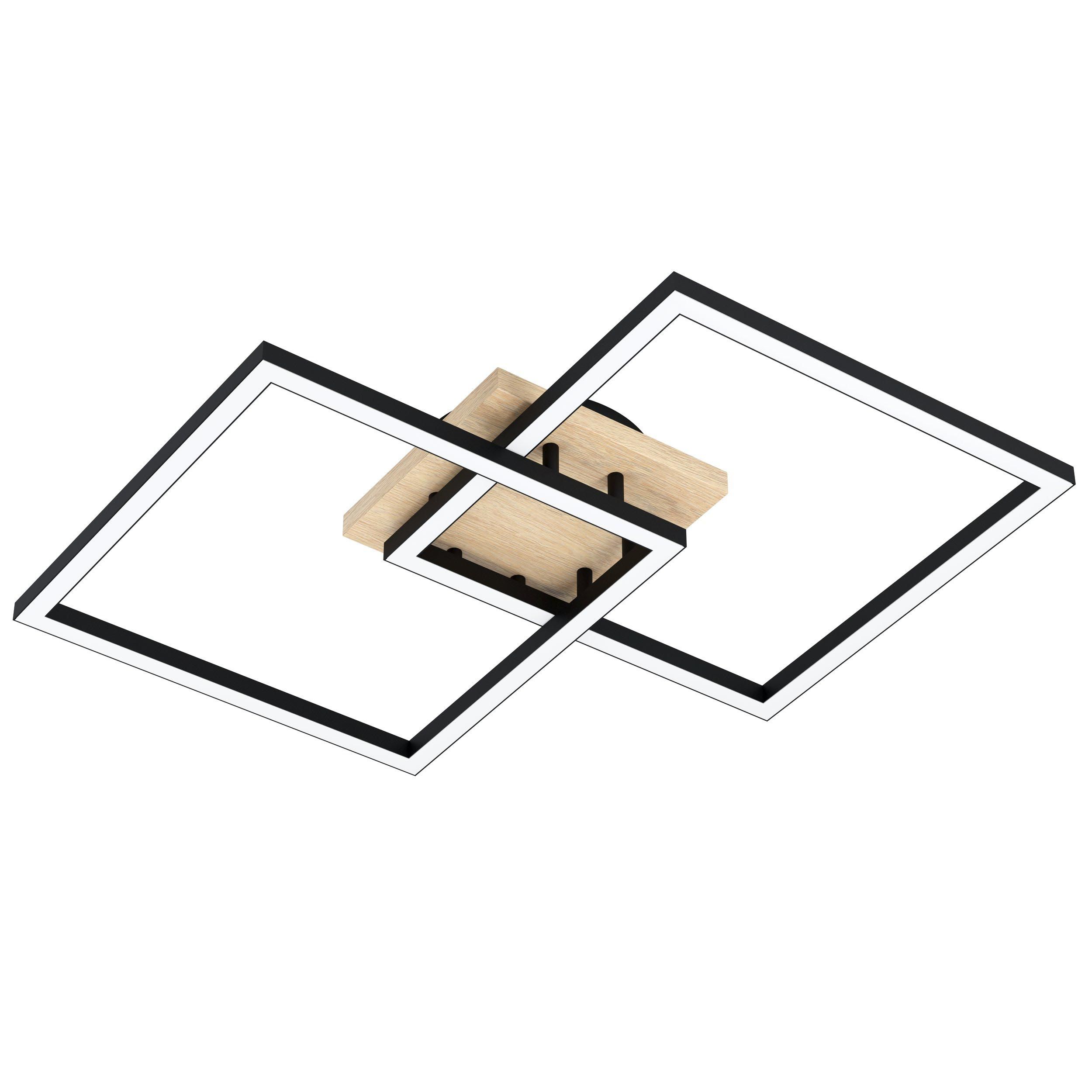 Plafonnier LED connecté dimmable LOMALTAS-Z noir L77cm