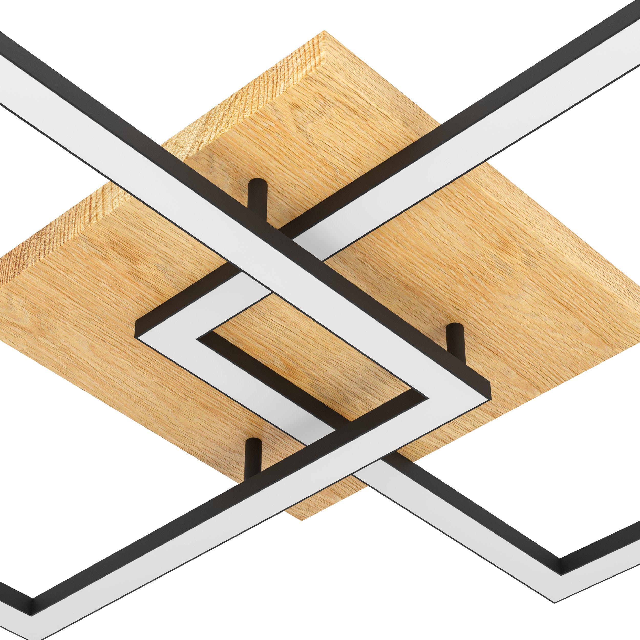 Plafonnier LED connecté dimmable LOMALTAS-Z noir L77cm