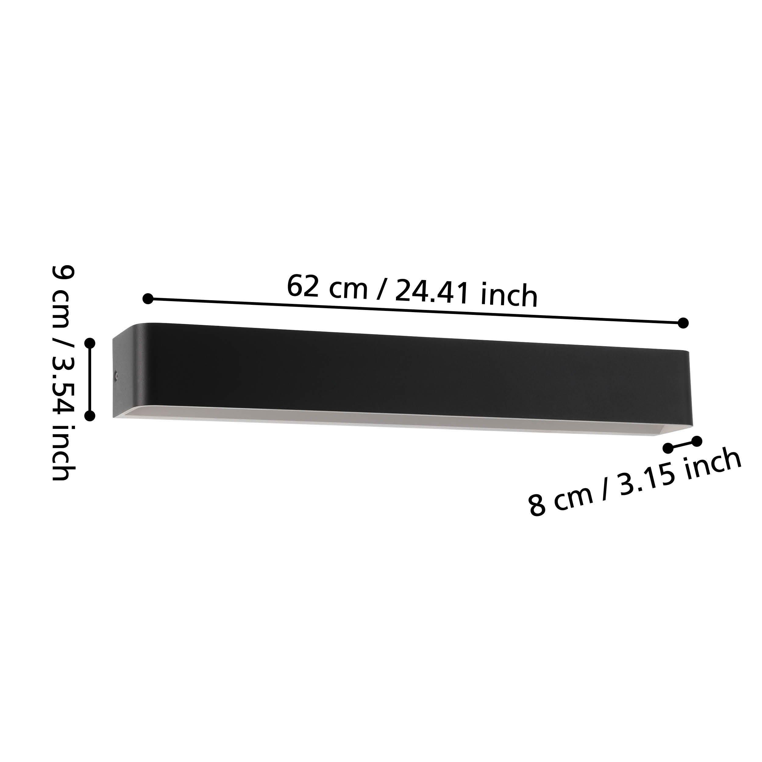 Applique LED SANIA 5 noir L62cm