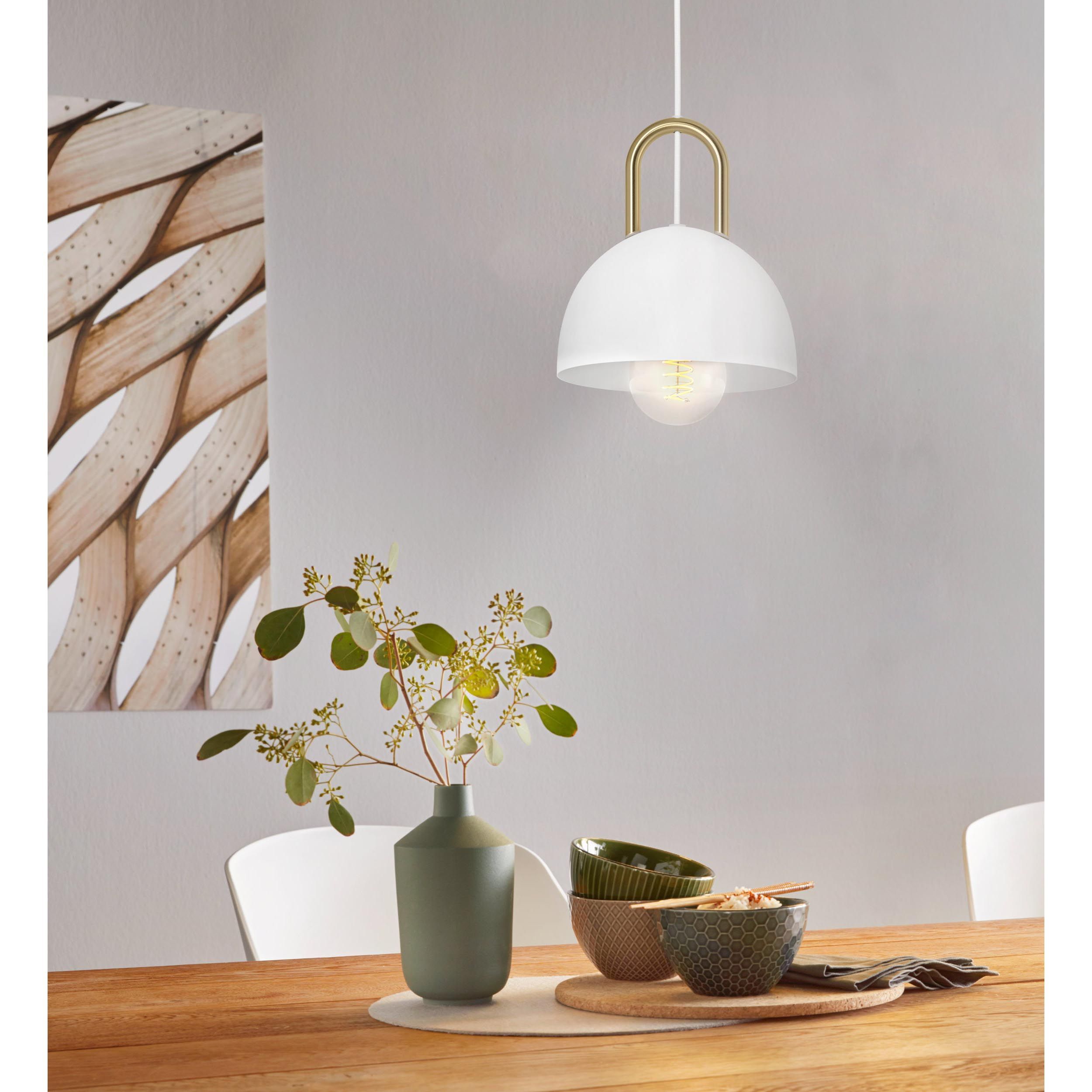 Suspension CALMANERA blanc Ø32,5cm