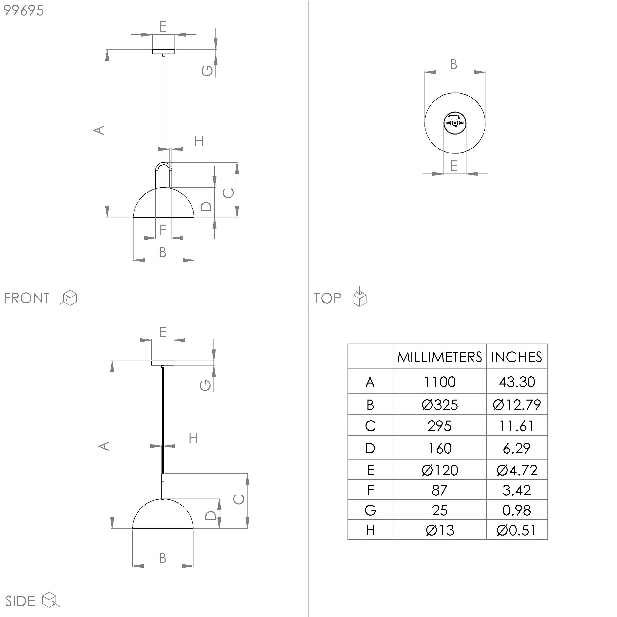 Suspension CALMANERA blanc Ø32,5cm