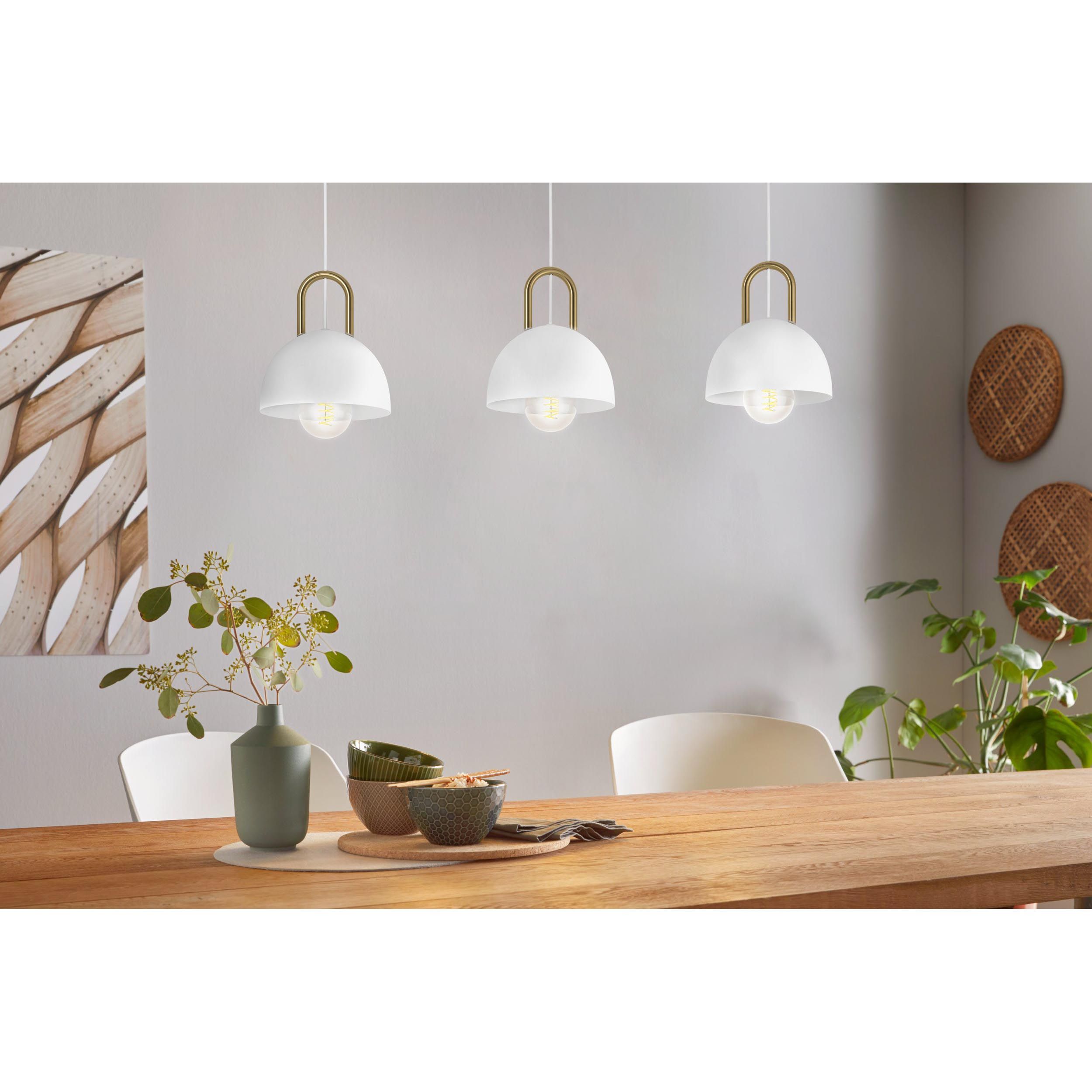 Suspension CALMANERA blanc L90cm