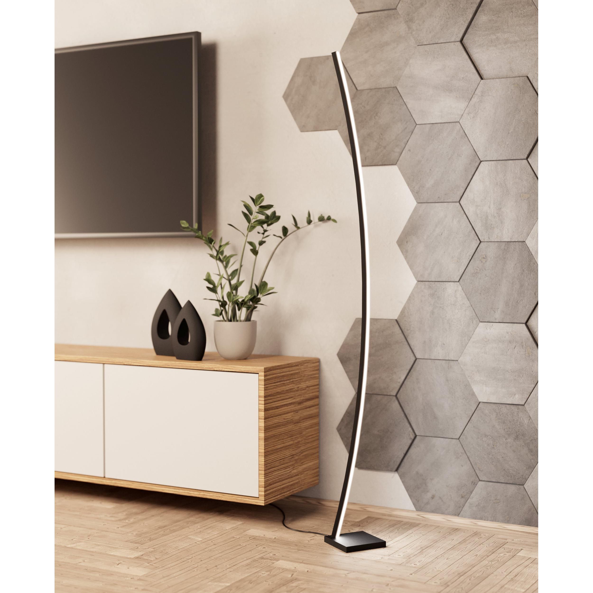 Lampadaire LED PICACHA noir H163cm