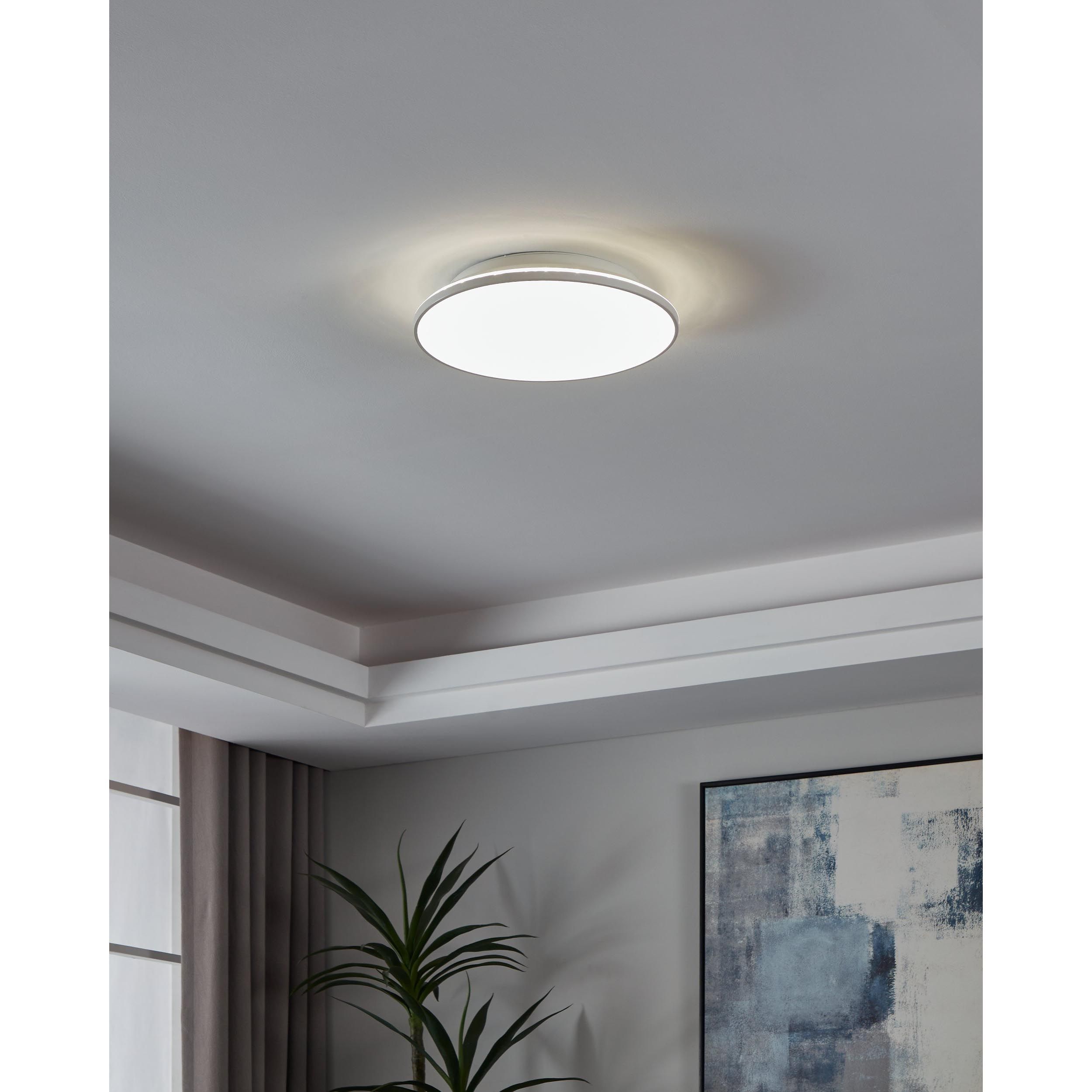 Plafonnier plastique blanc CRESPILLO LED INT 21W