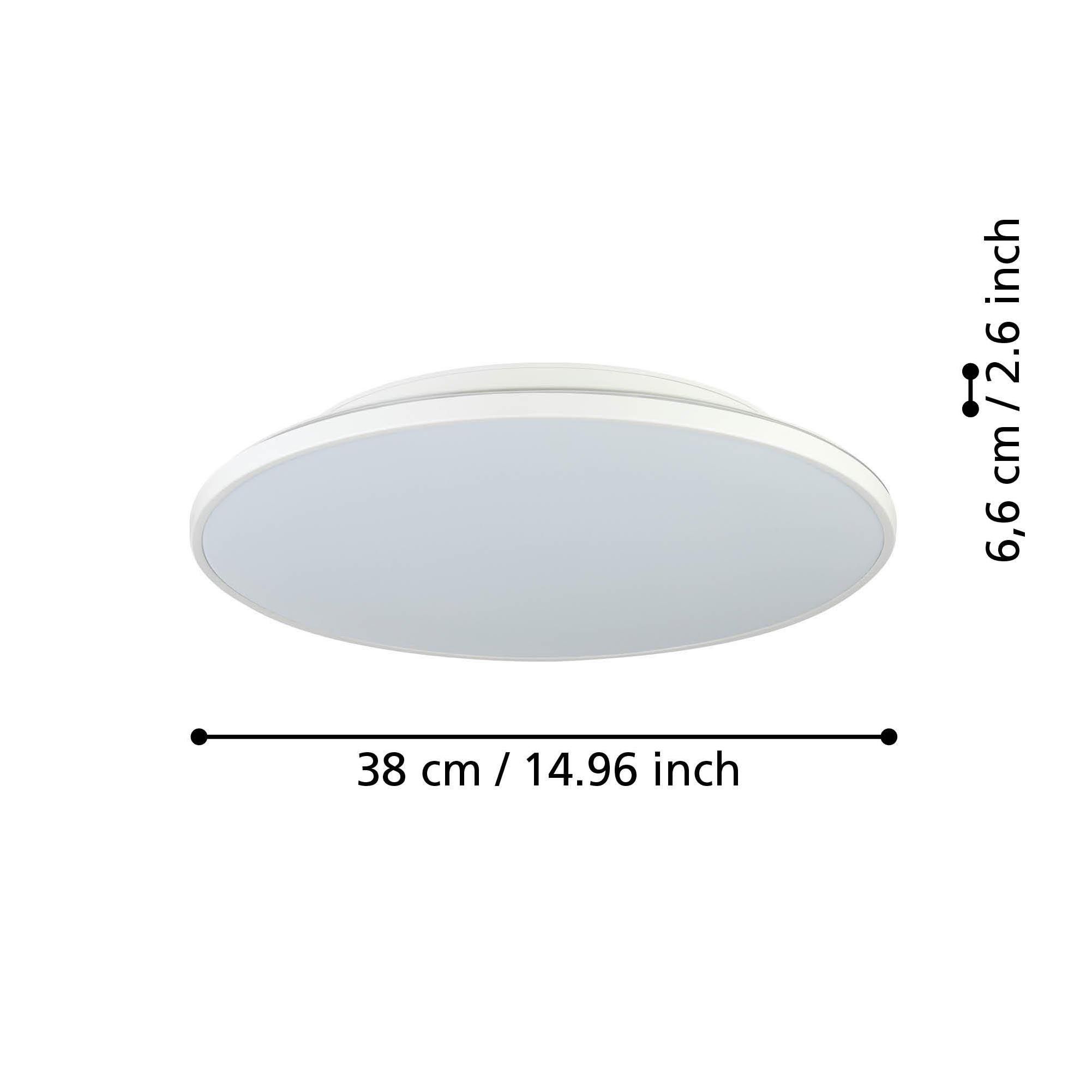 Plafonnier plastique blanc CRESPILLO LED INT 21W