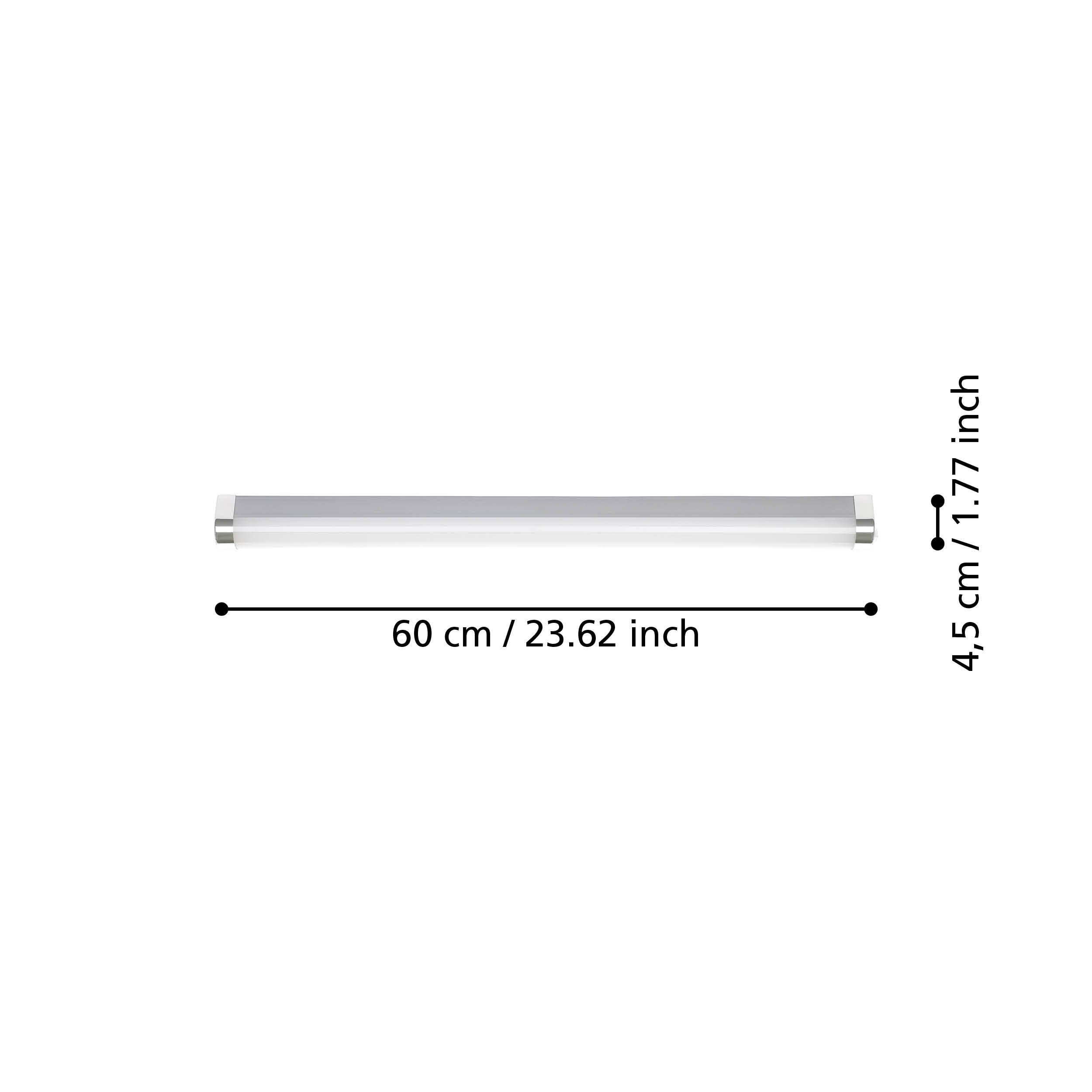 Applique LED TRAGACETE 1 argenté L4,5cm