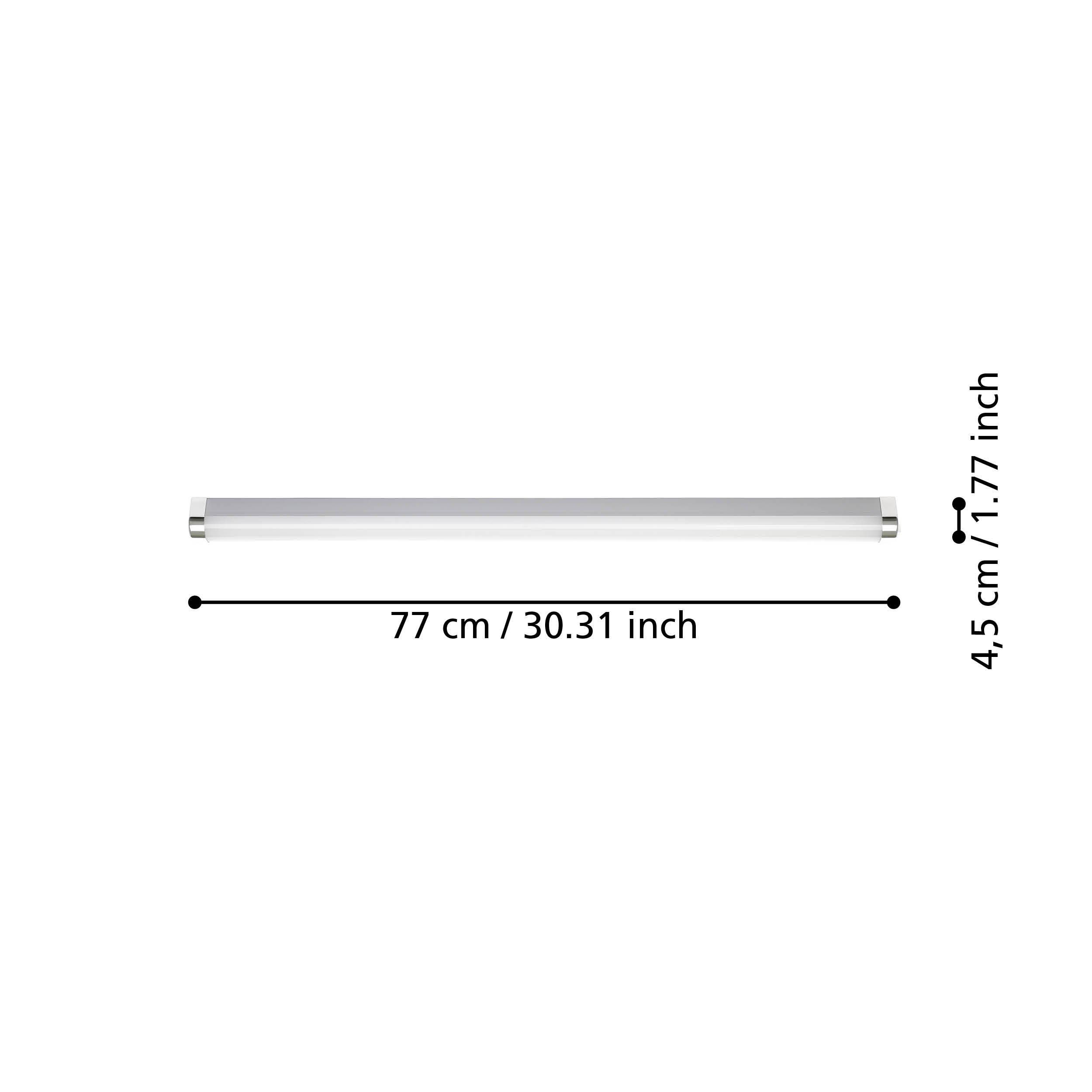 Applique LED TRAGACETE 1 argenté L77cm