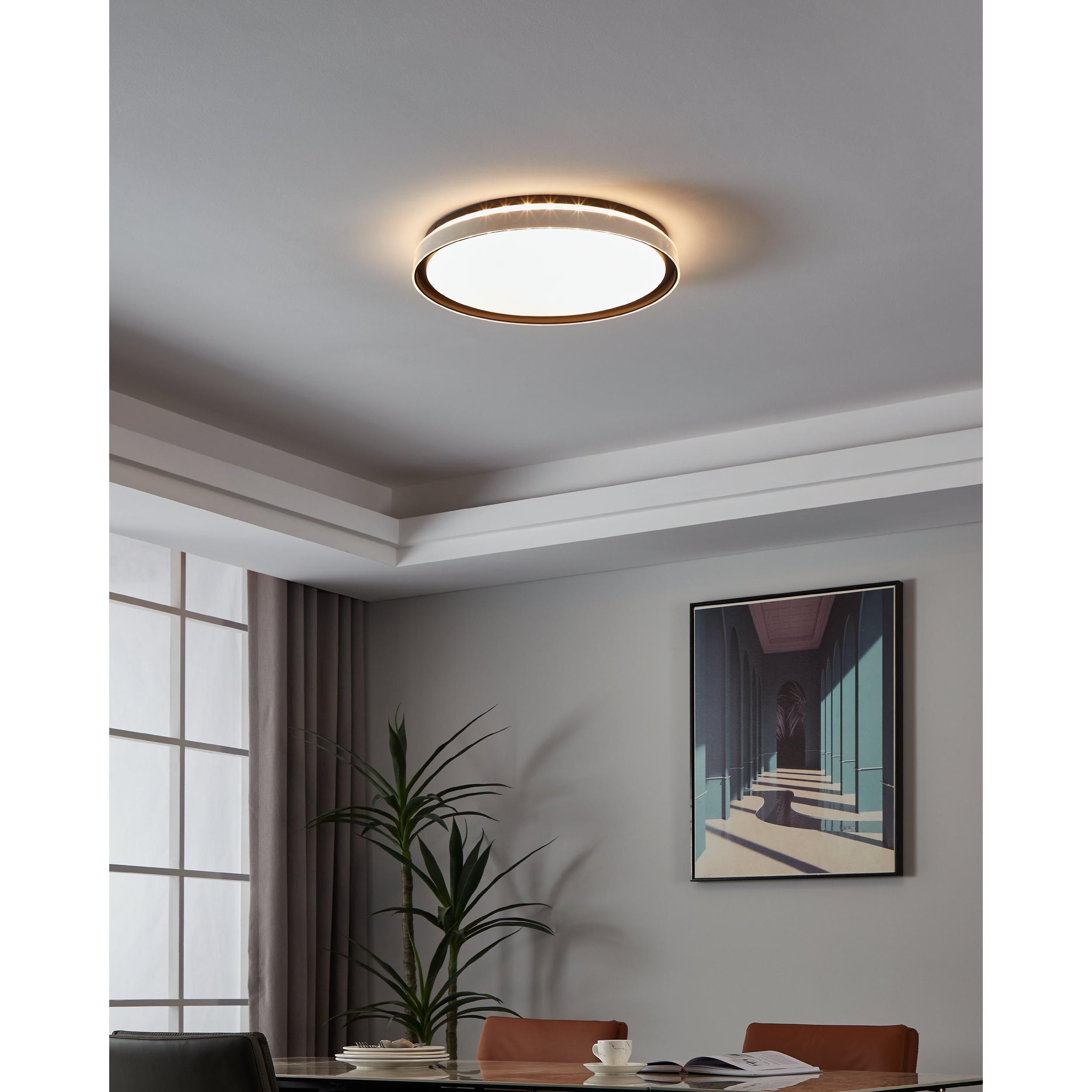 Plafonnier métal noir SELUCI LED INT 4X10W