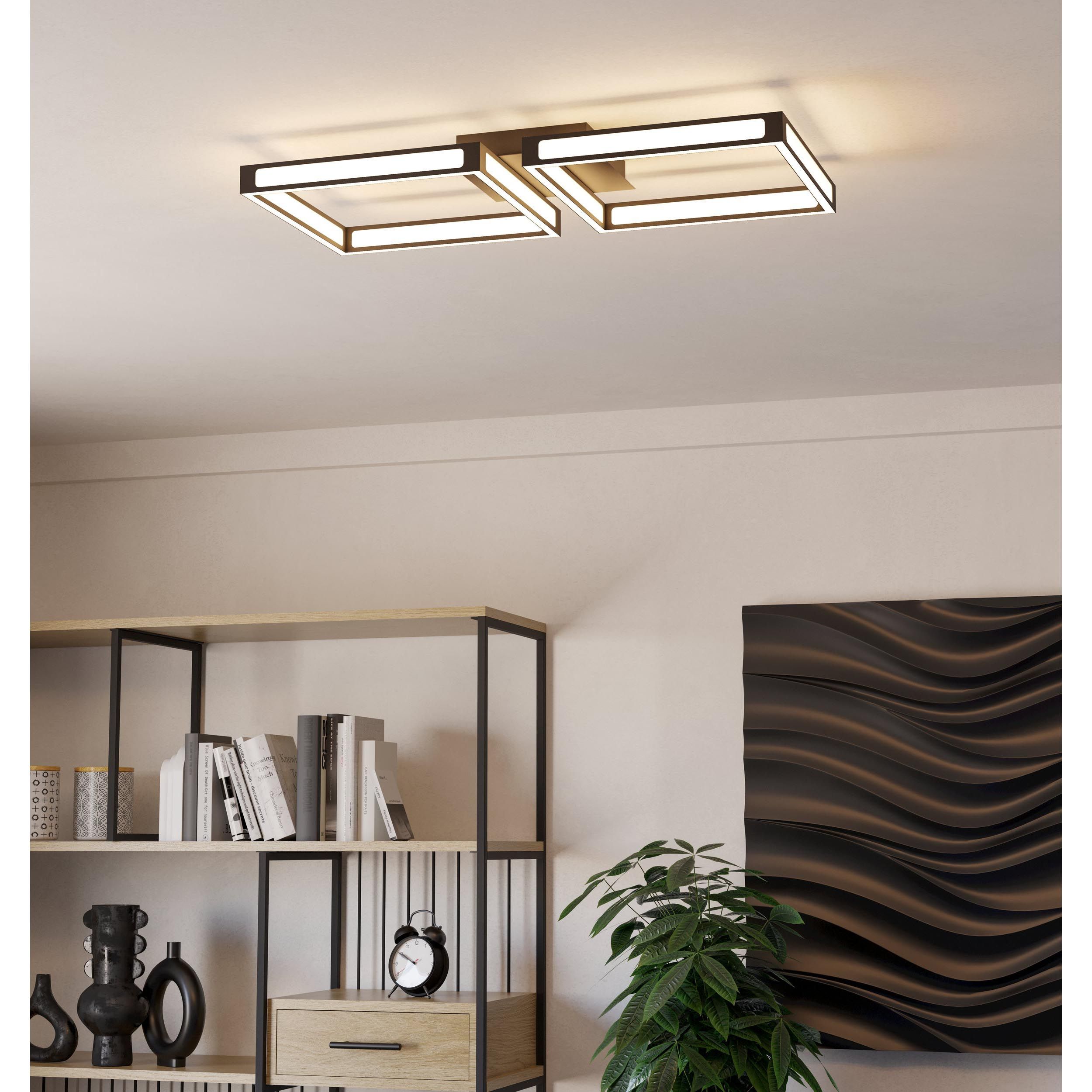 Plafonnier métal noir ALTAFLOR L65CM LED INT 8X2,8W