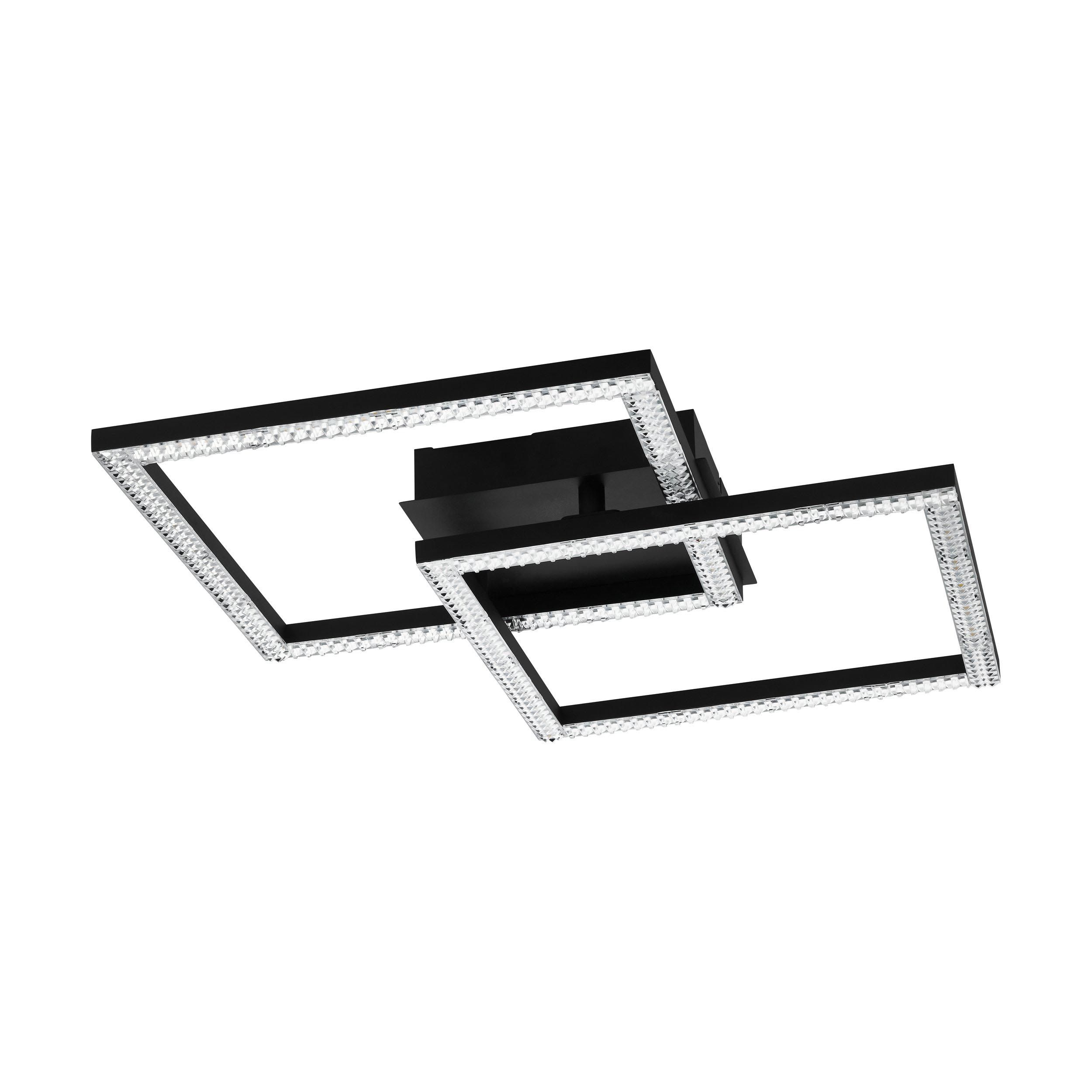 Plafonnier LED LEJIAS noir Ø45cm