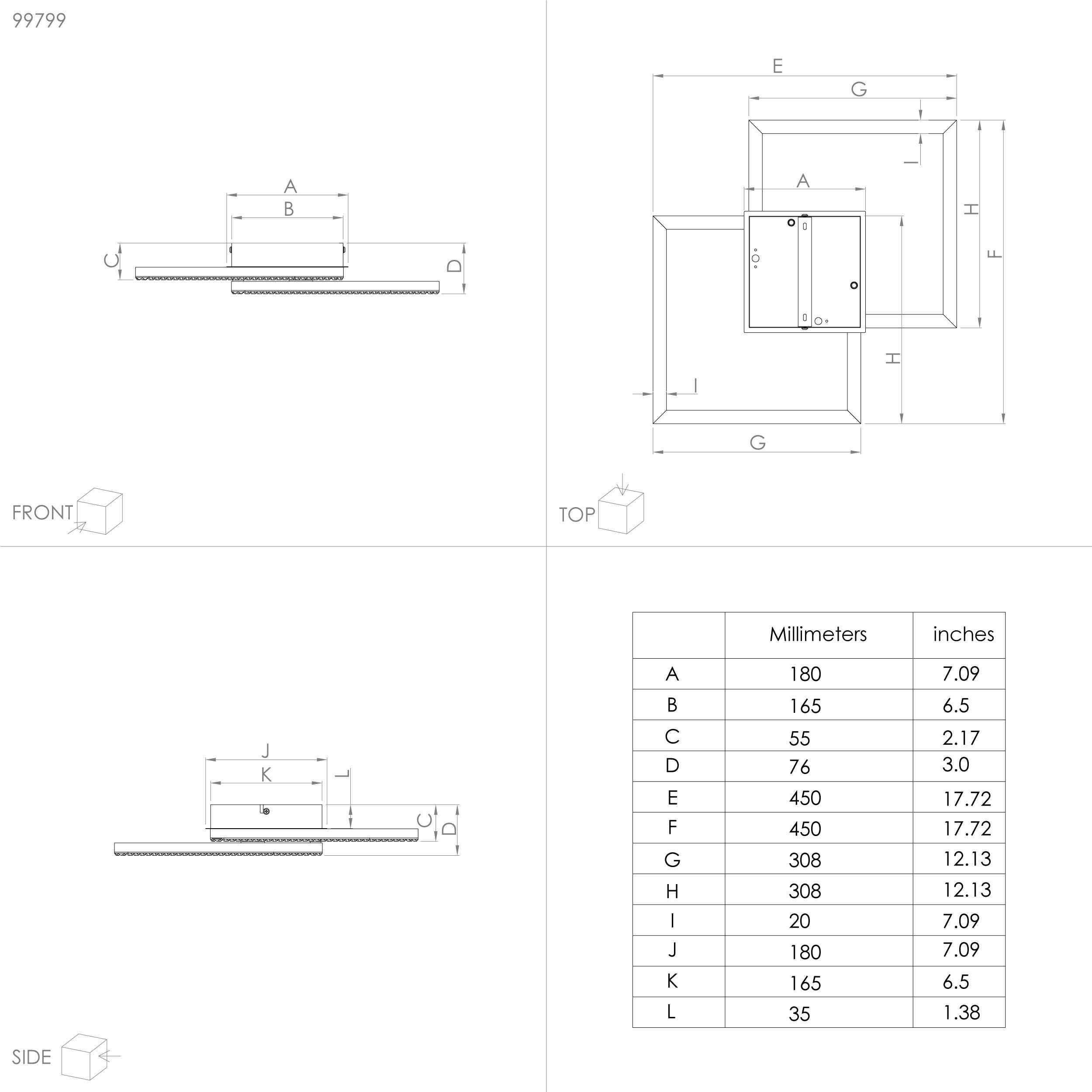 Plafonnier LED LEJIAS noir Ø45cm