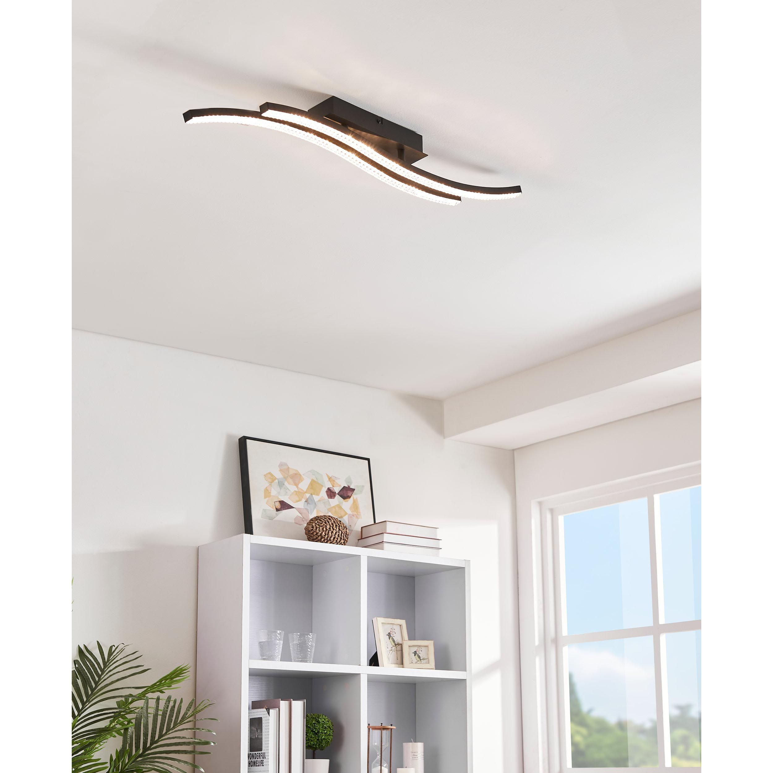 Plafonnier LED LEJIAS noir L78cm