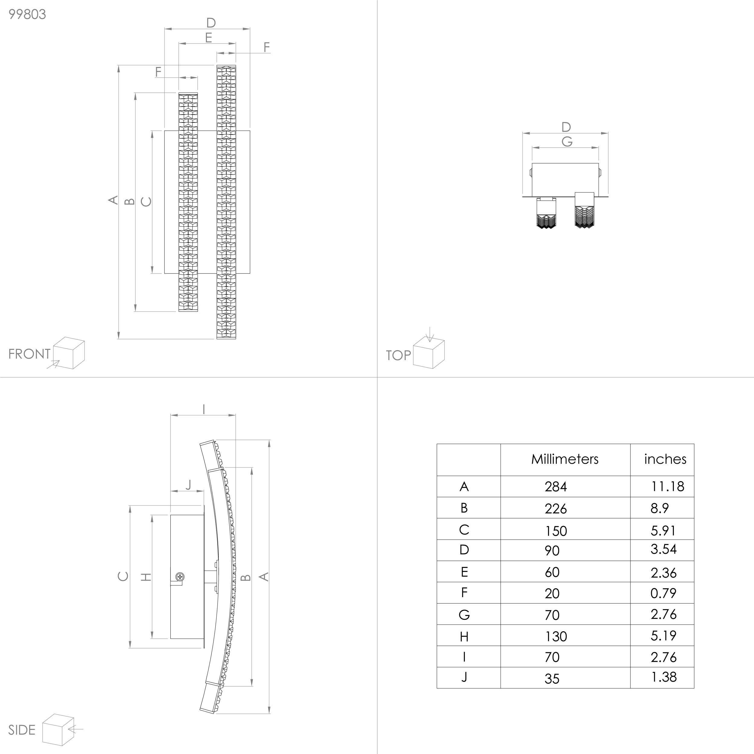 Applique LED LEJIAS noir H28,5cm