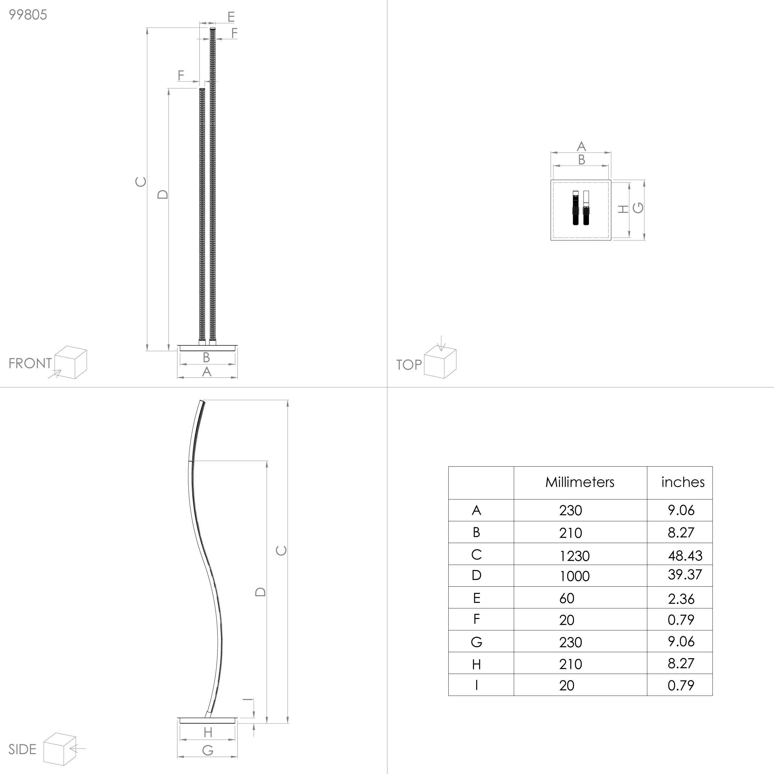 Lampadaire LED LEJIAS H123cm