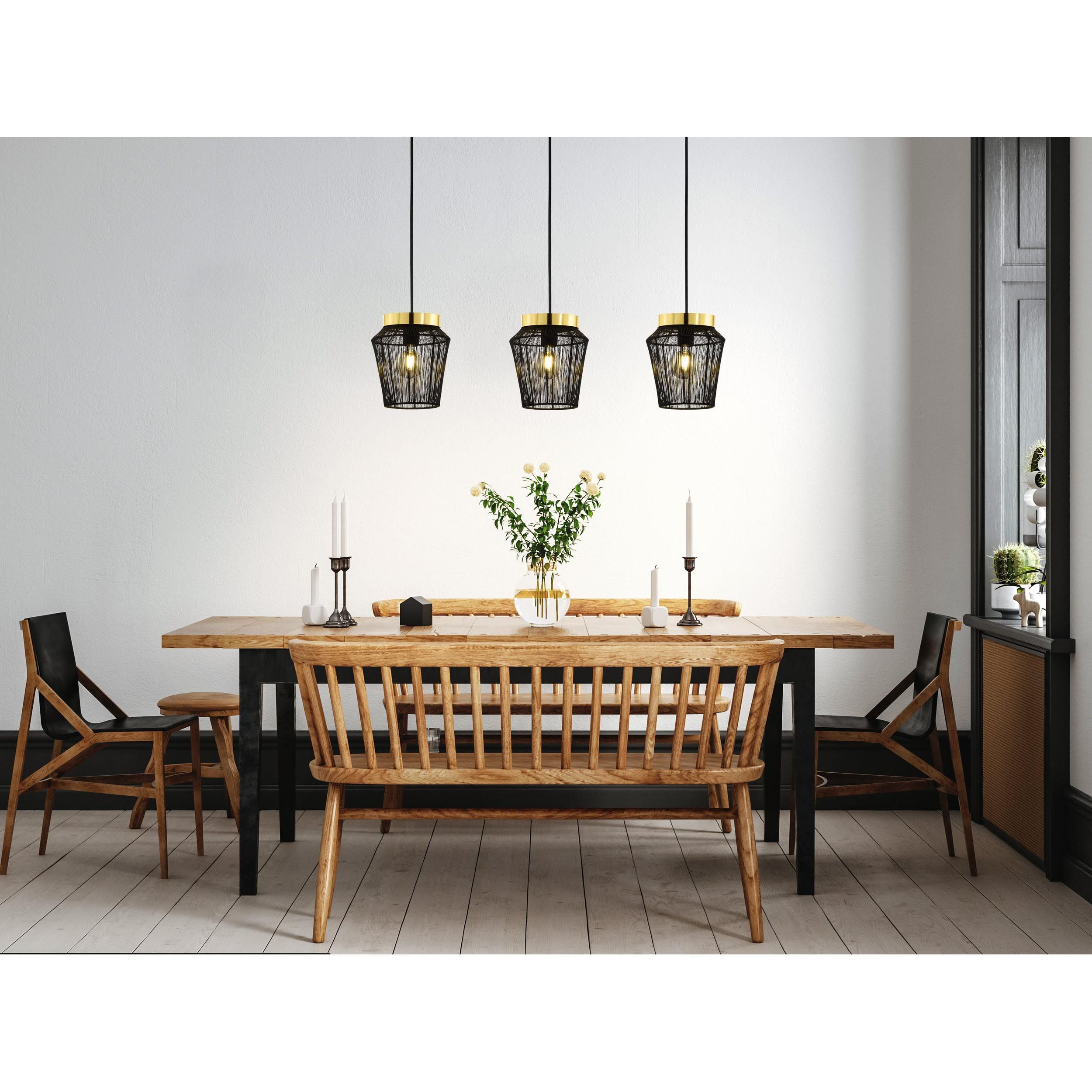 Suspension ESCANDIDOS noir L92cm