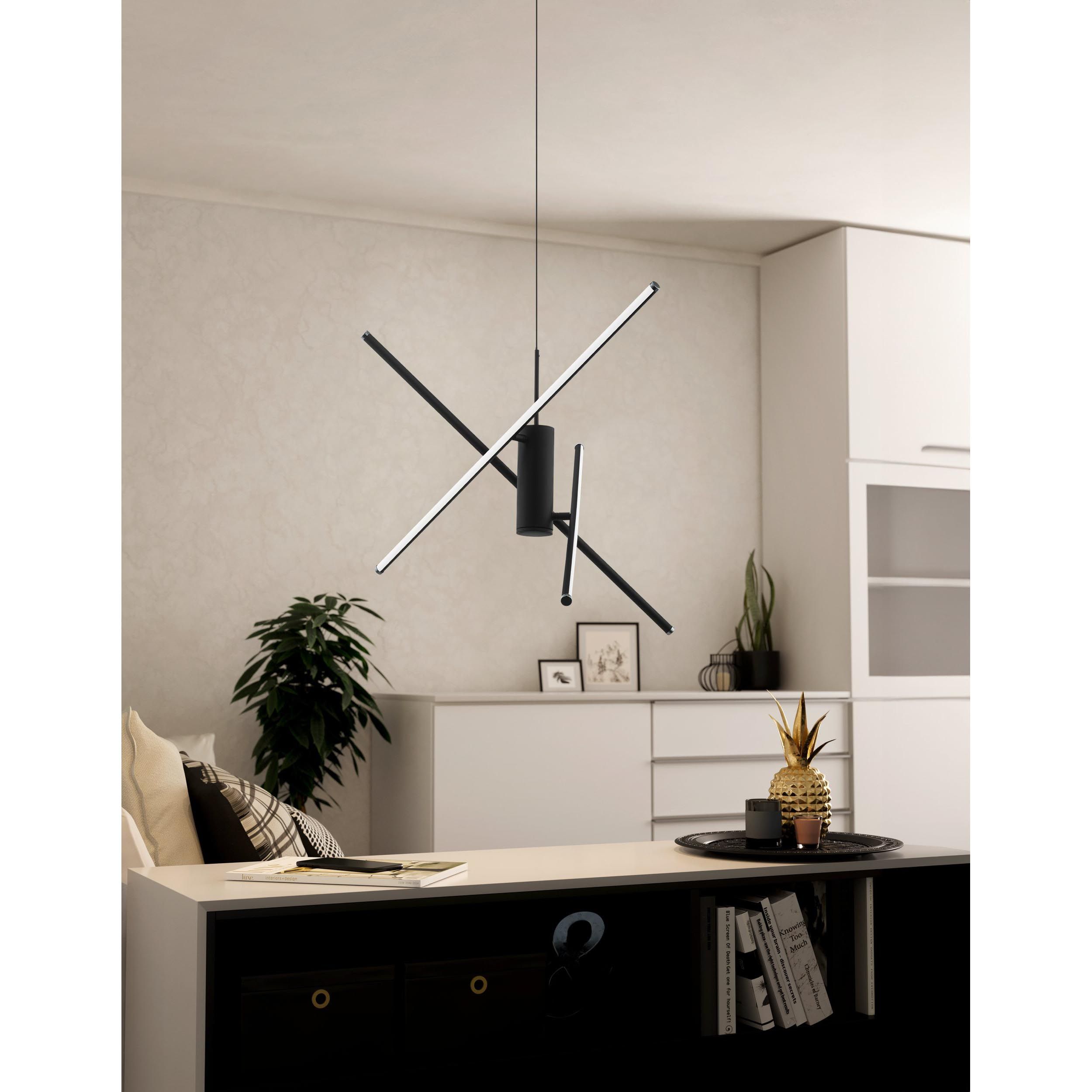 Suspension LED SALITRE noir Ø73cm