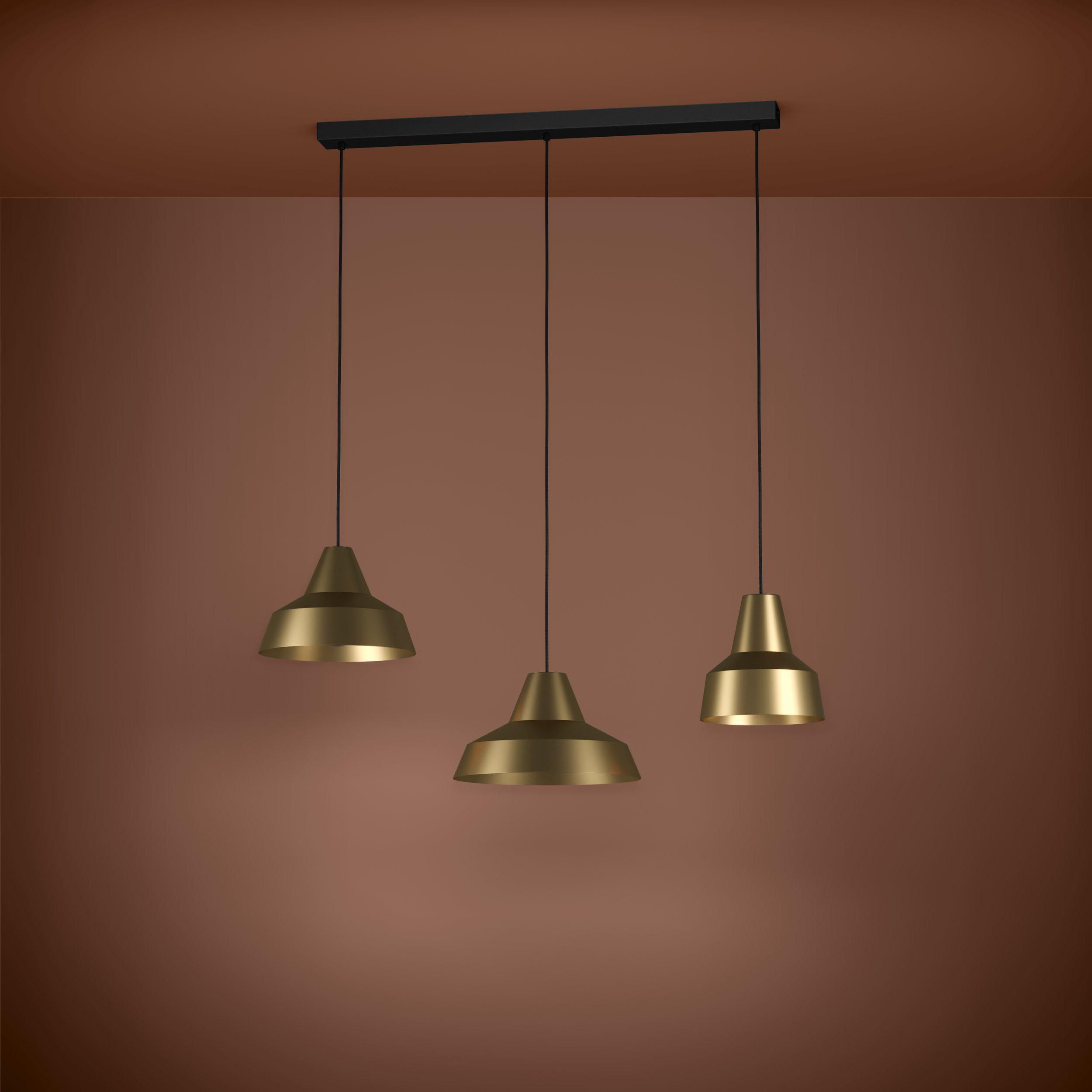 Suspension métal doré SAVARNA E27 3X40W