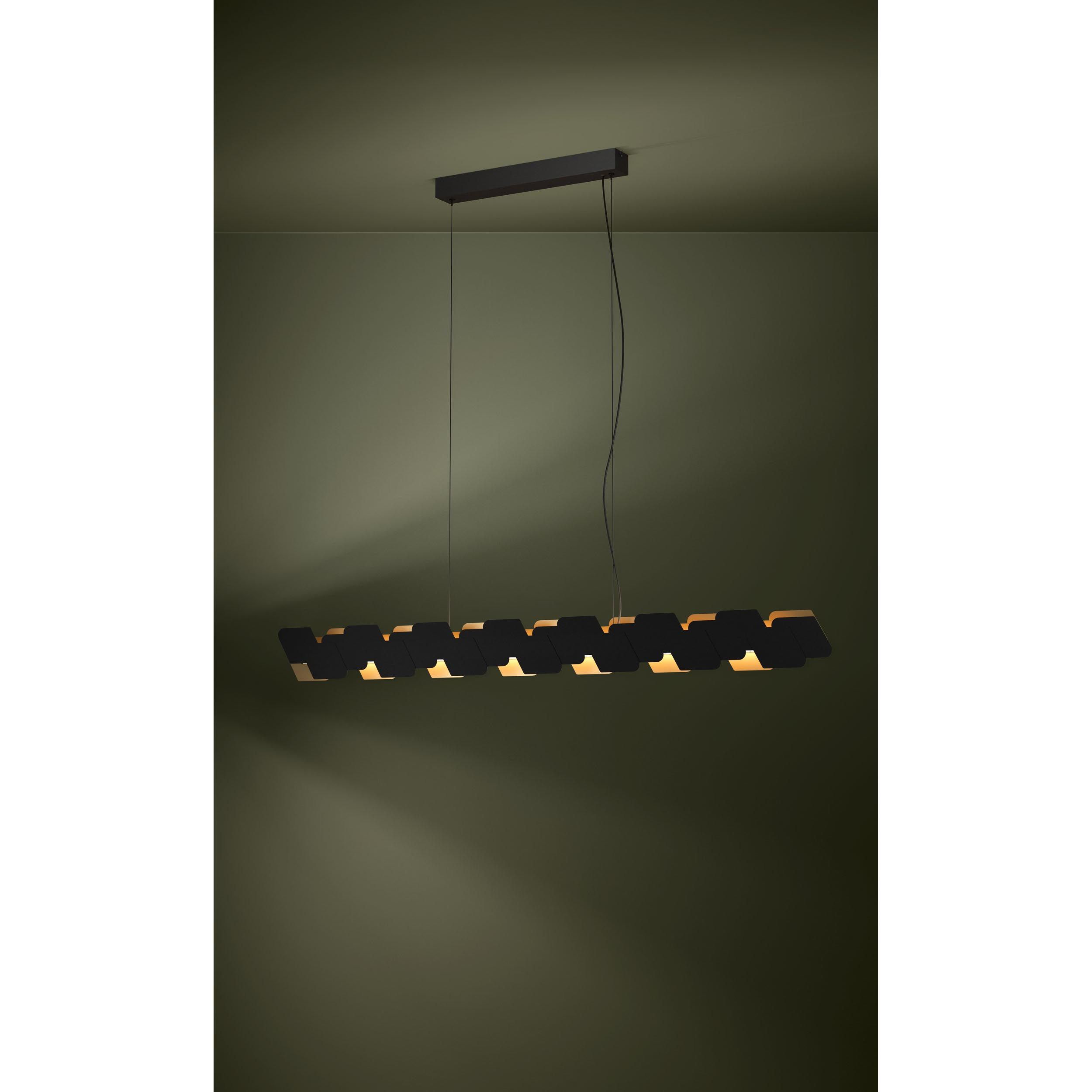 Suspension métal noir ALTAGRACIA LED INT 4X11W