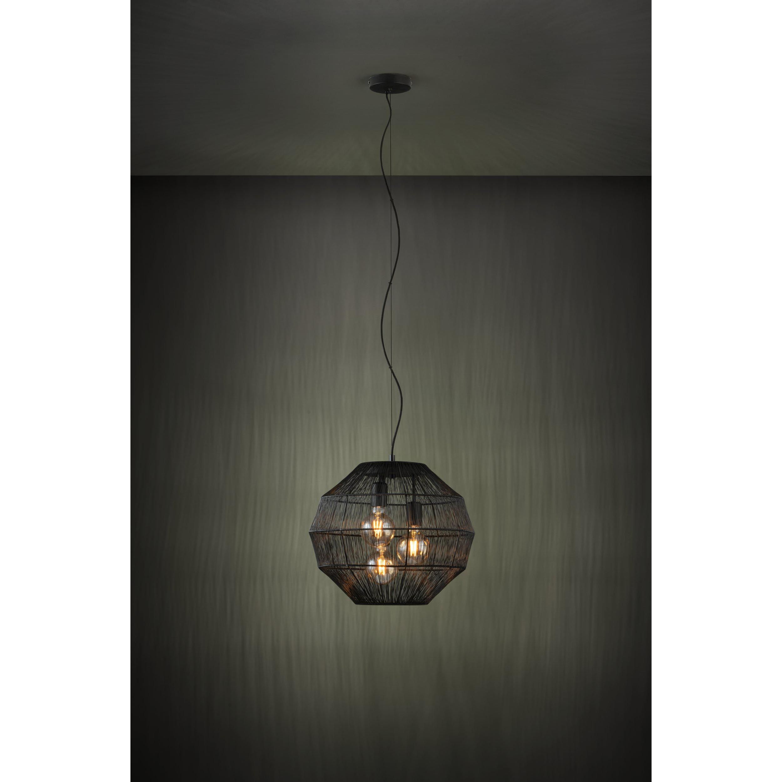 Suspension métal noir ORBETELLO E27 3X40W