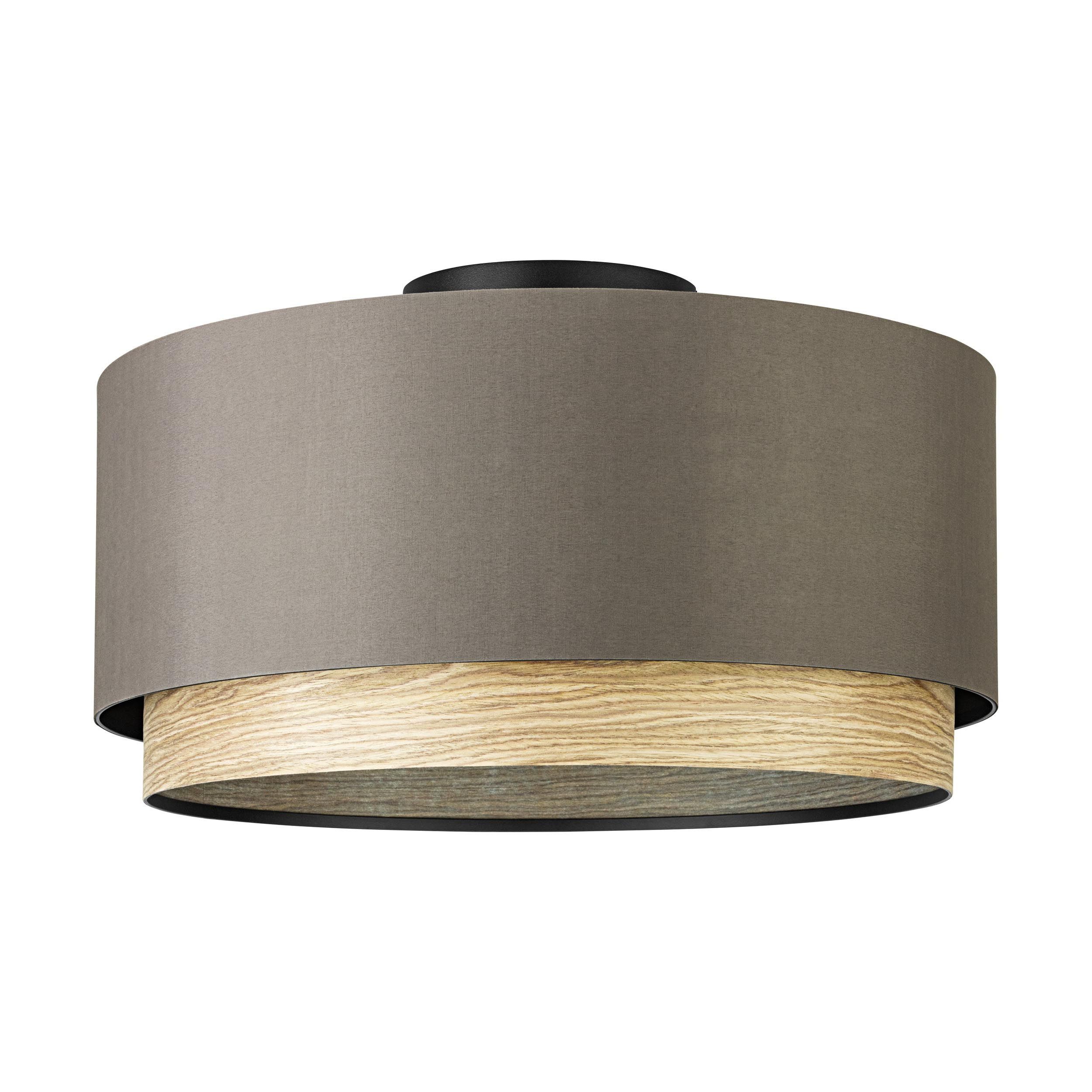 Plafonnier tissu marron MARCHENA E27 1X40W