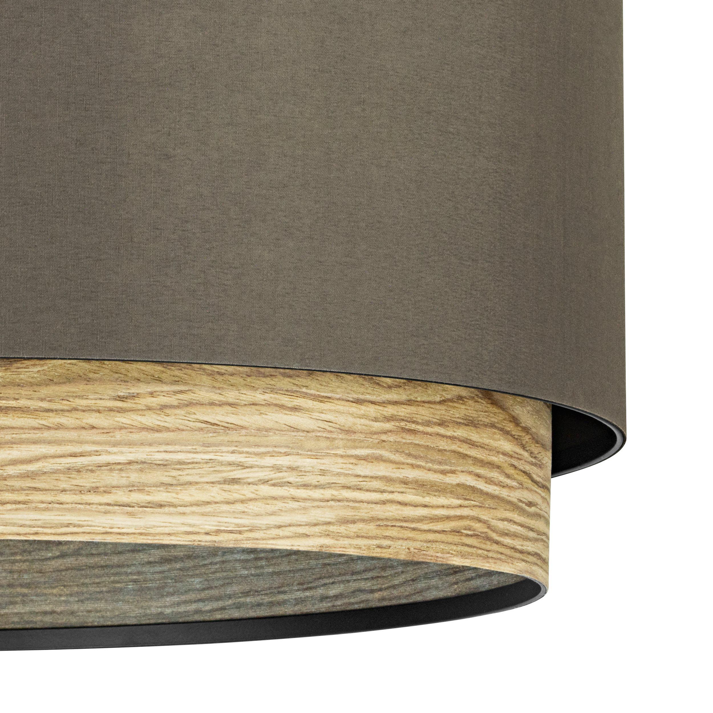Plafonnier tissu marron MARCHENA E27 1X40W