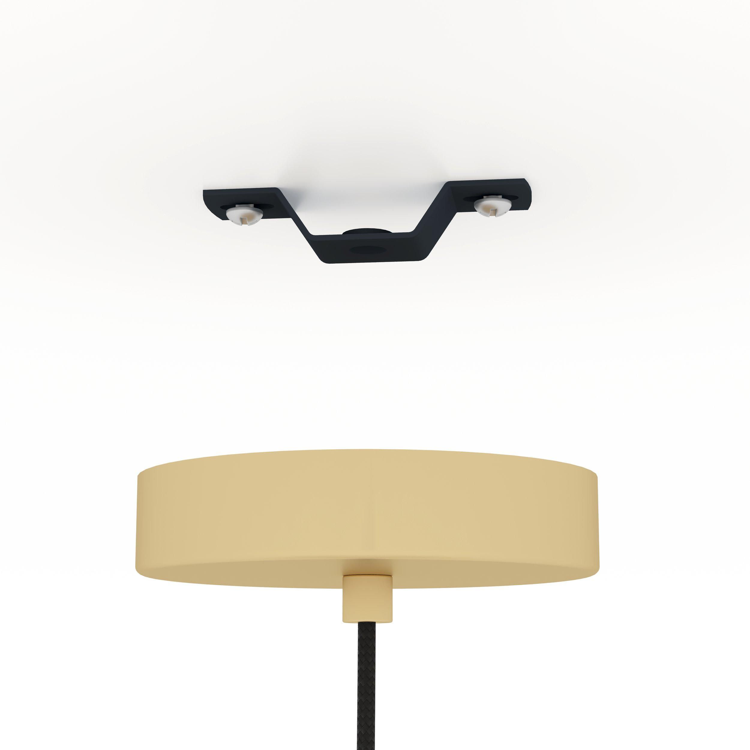Suspension tissu marron COROJAL E27 1X40W