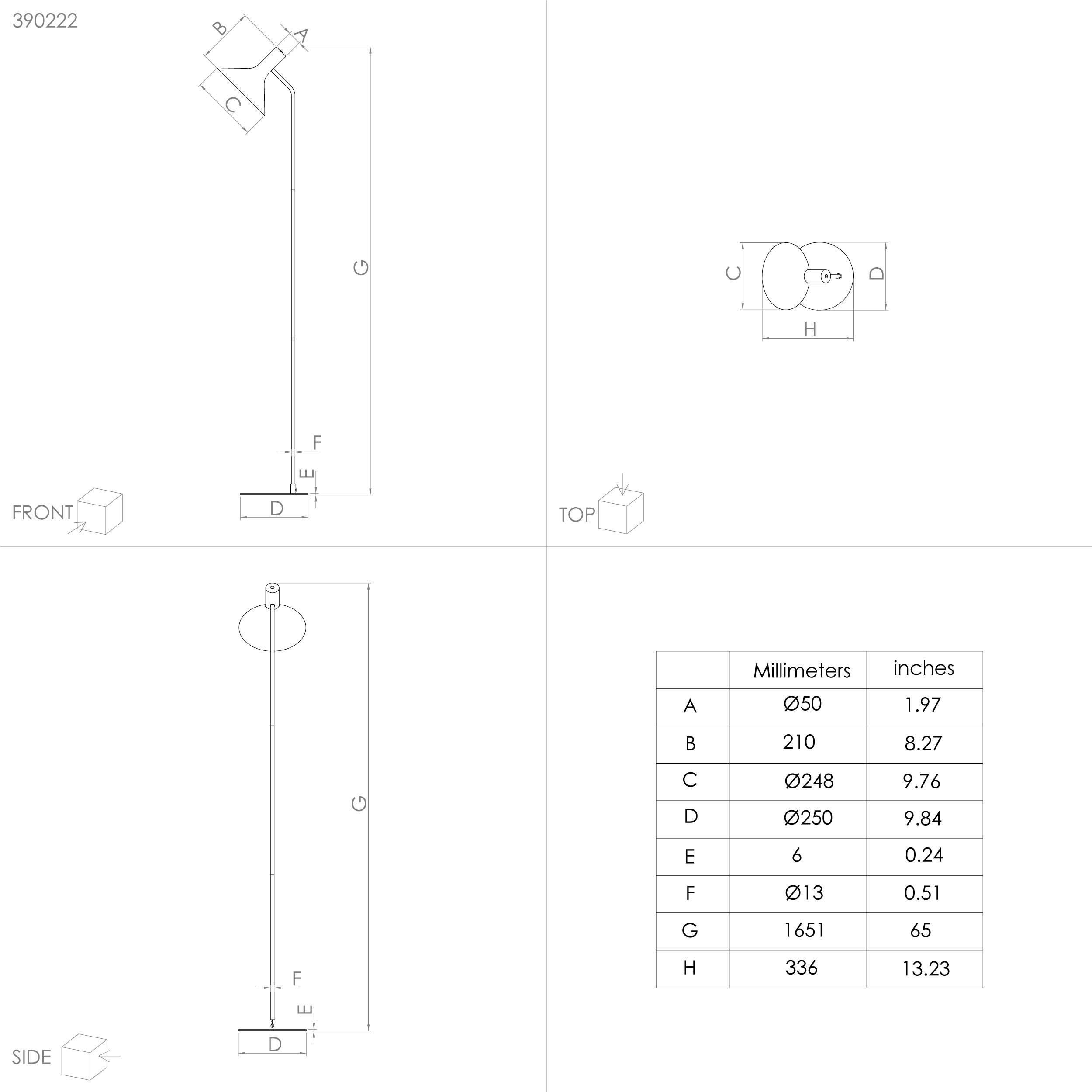 Lampadaire métal noir MORESCANA E27 1X28W