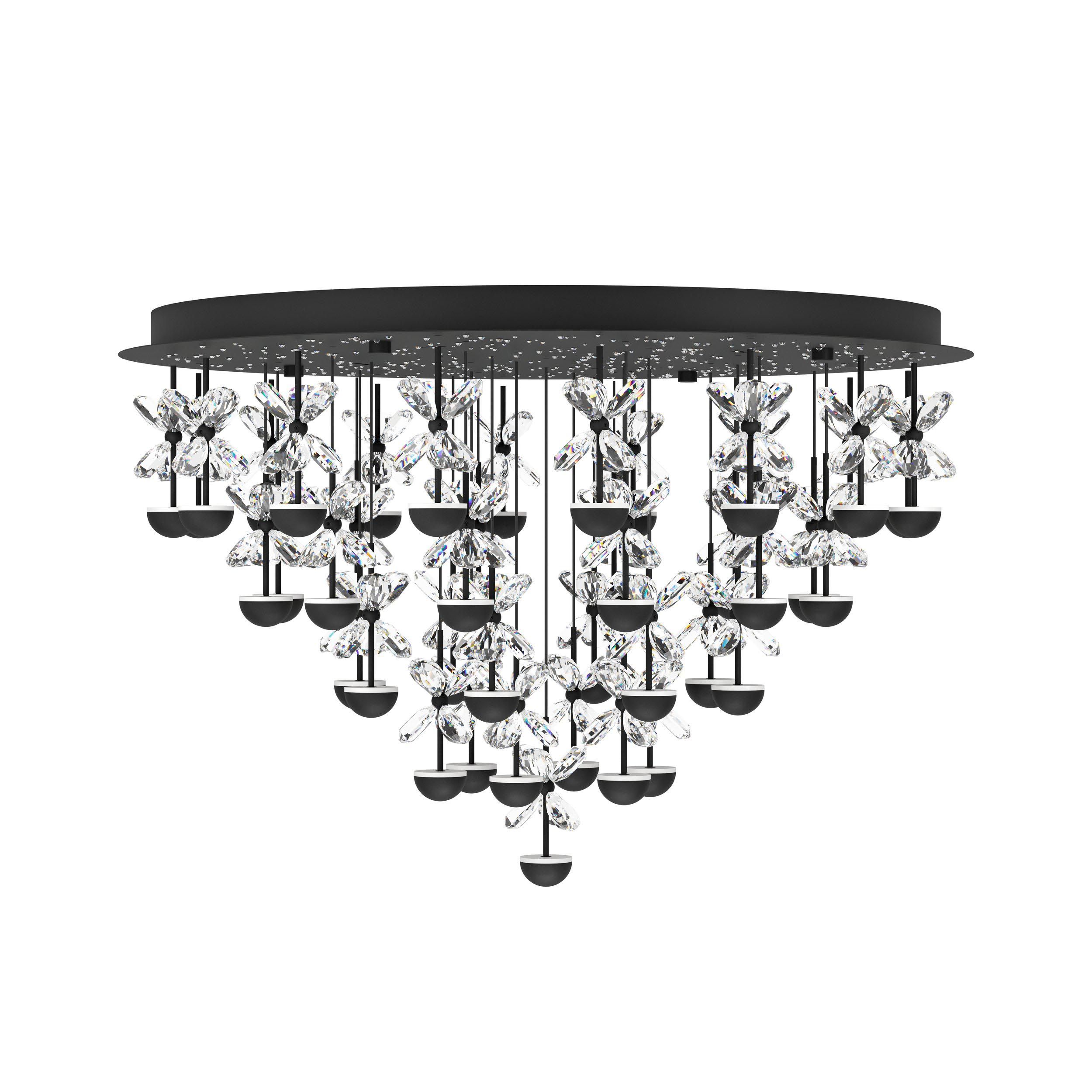 Plafonnier LED PIANOPOLI noir Ø78cm