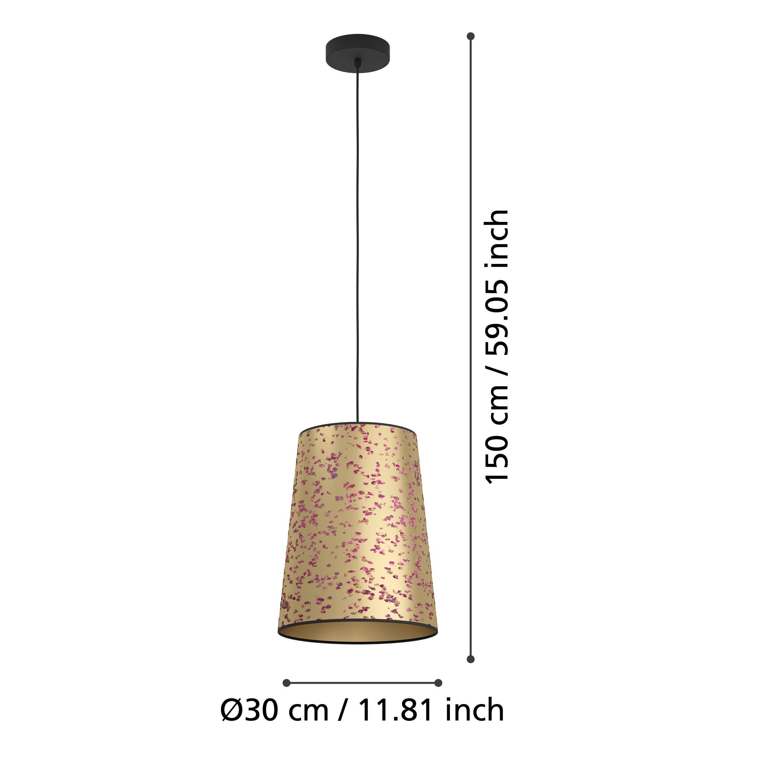 Suspension papier doré CASTUERA E27 1X25W