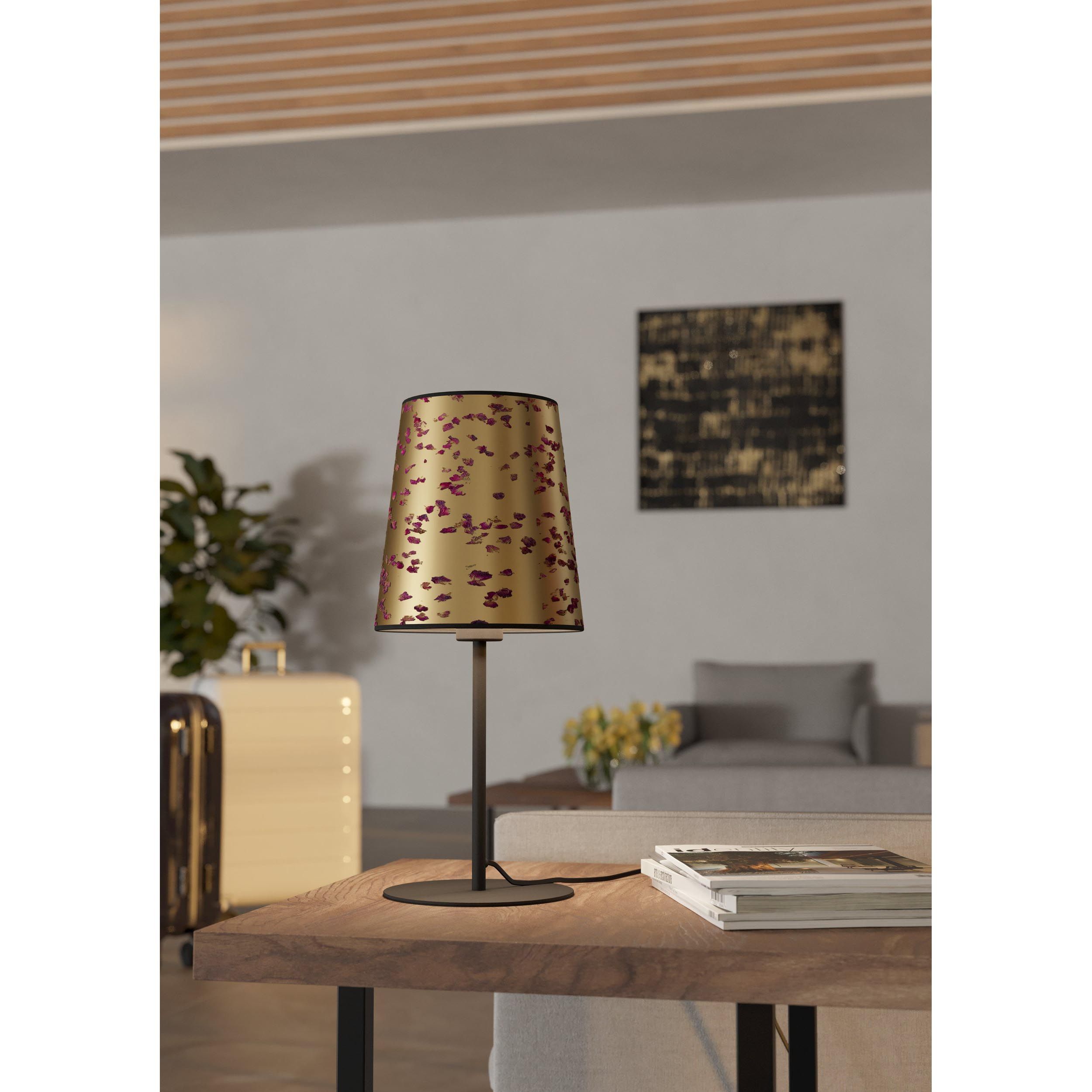 Lampe de table papier doré CASTUERA E27 1X25W
