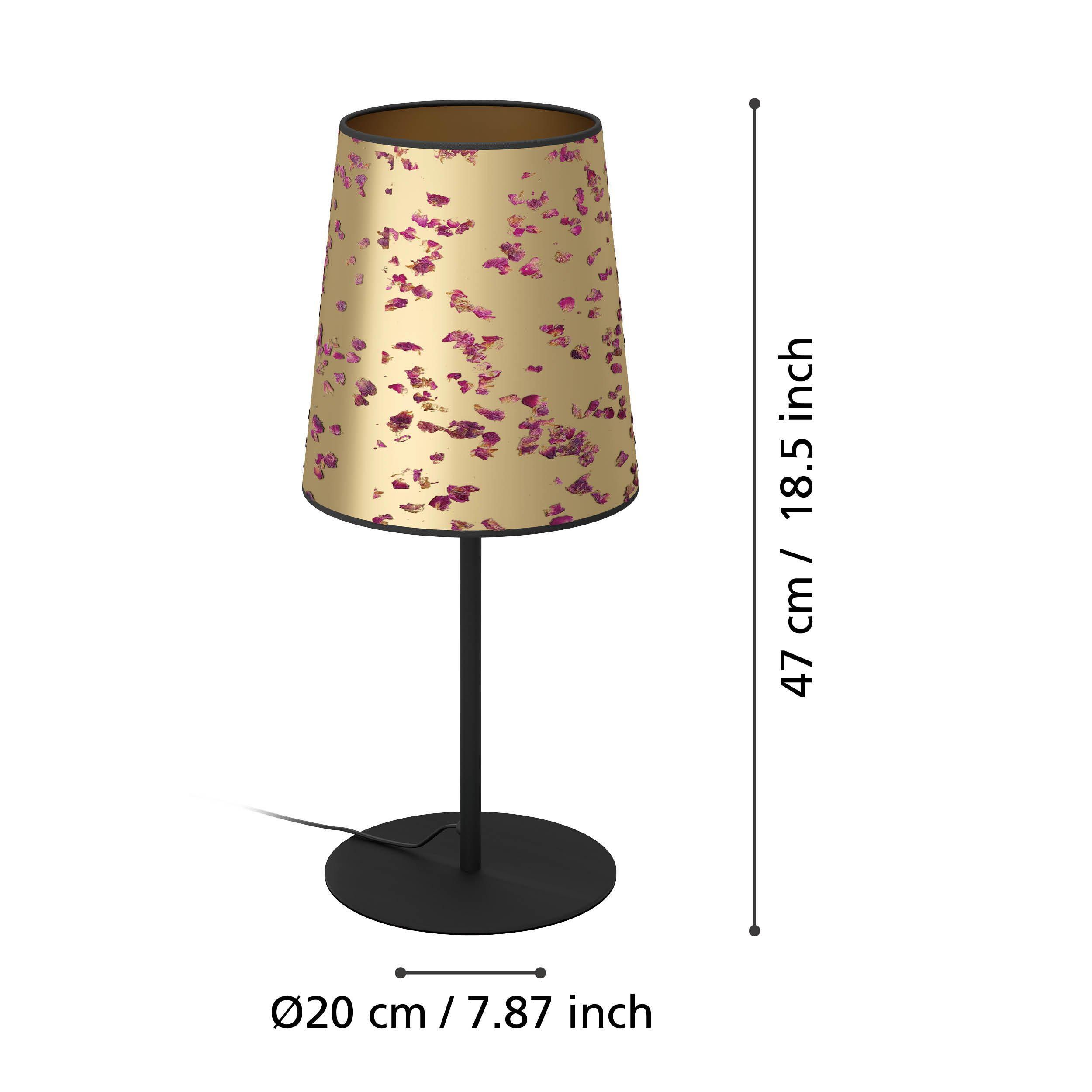 Lampe de table papier doré CASTUERA E27 1X25W