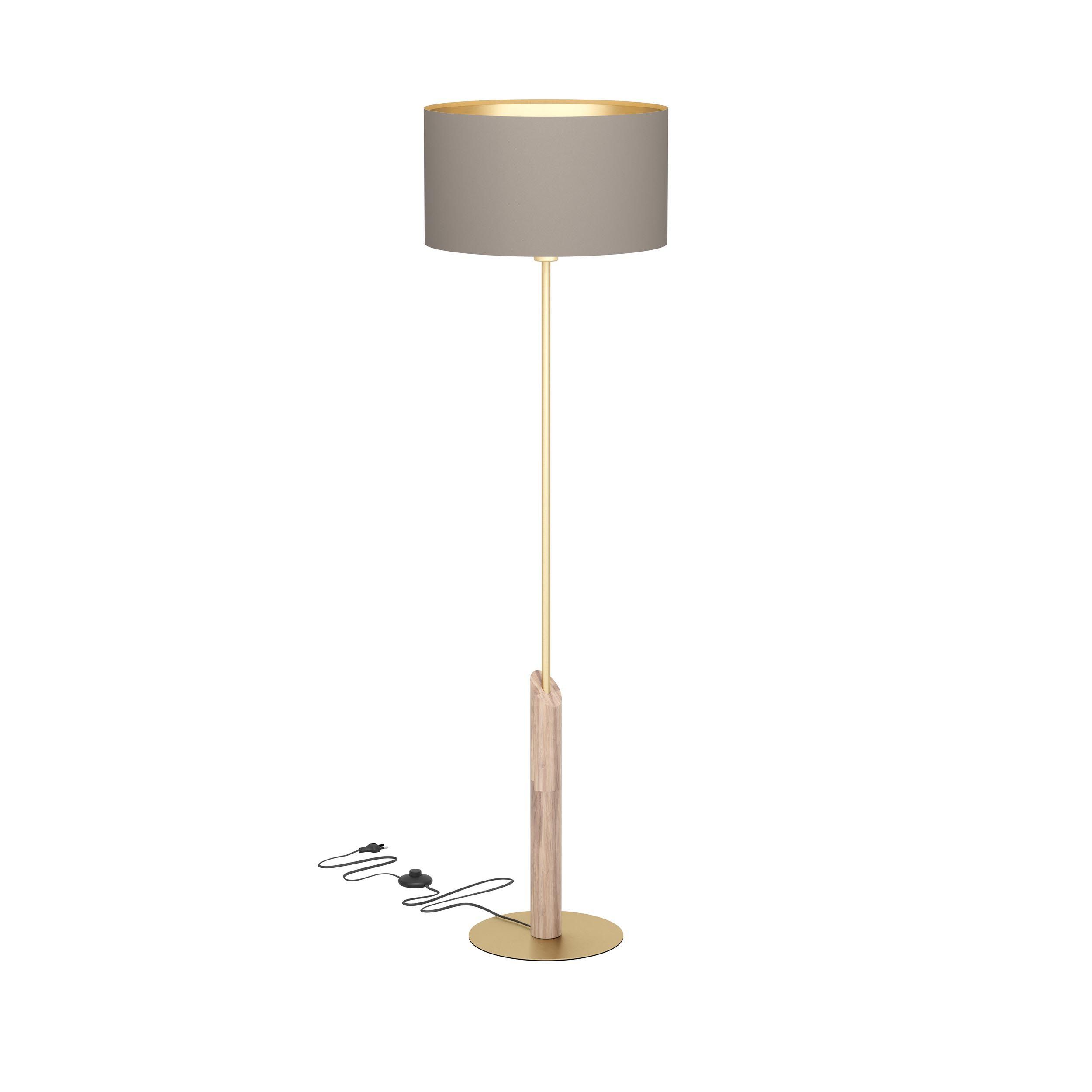 Lampadaire SANTANDRIA laiton/taupe H160cm