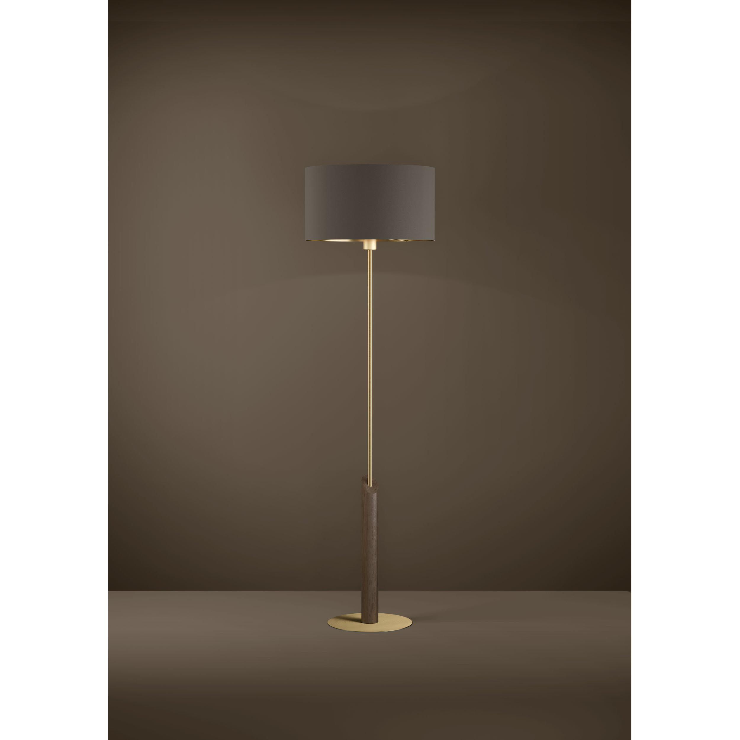 Lampadaire SANTANDRIA laiton/taupe H160cm