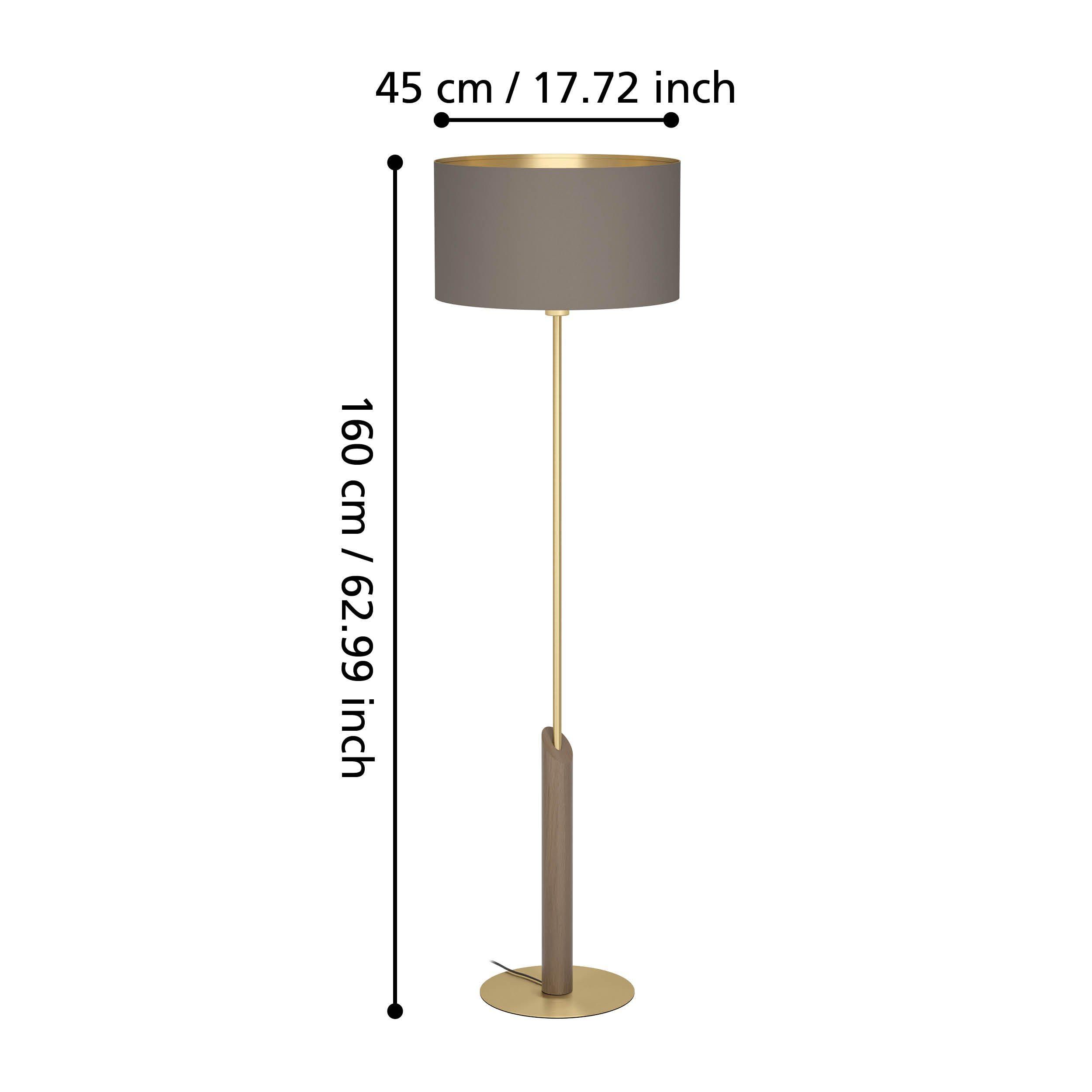 Lampadaire SANTANDRIA laiton/taupe H160cm