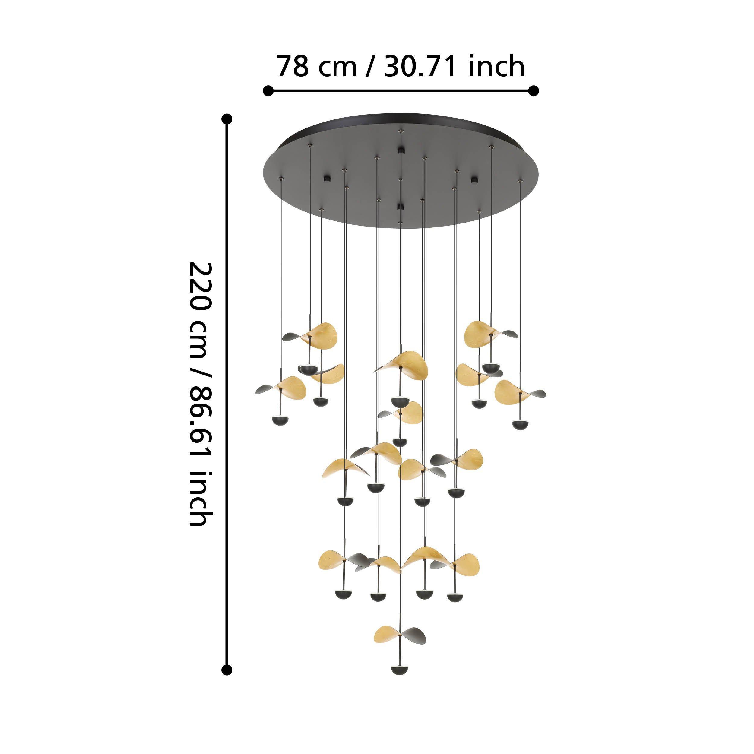 Suspension LED DRACERA noir Ø78cm