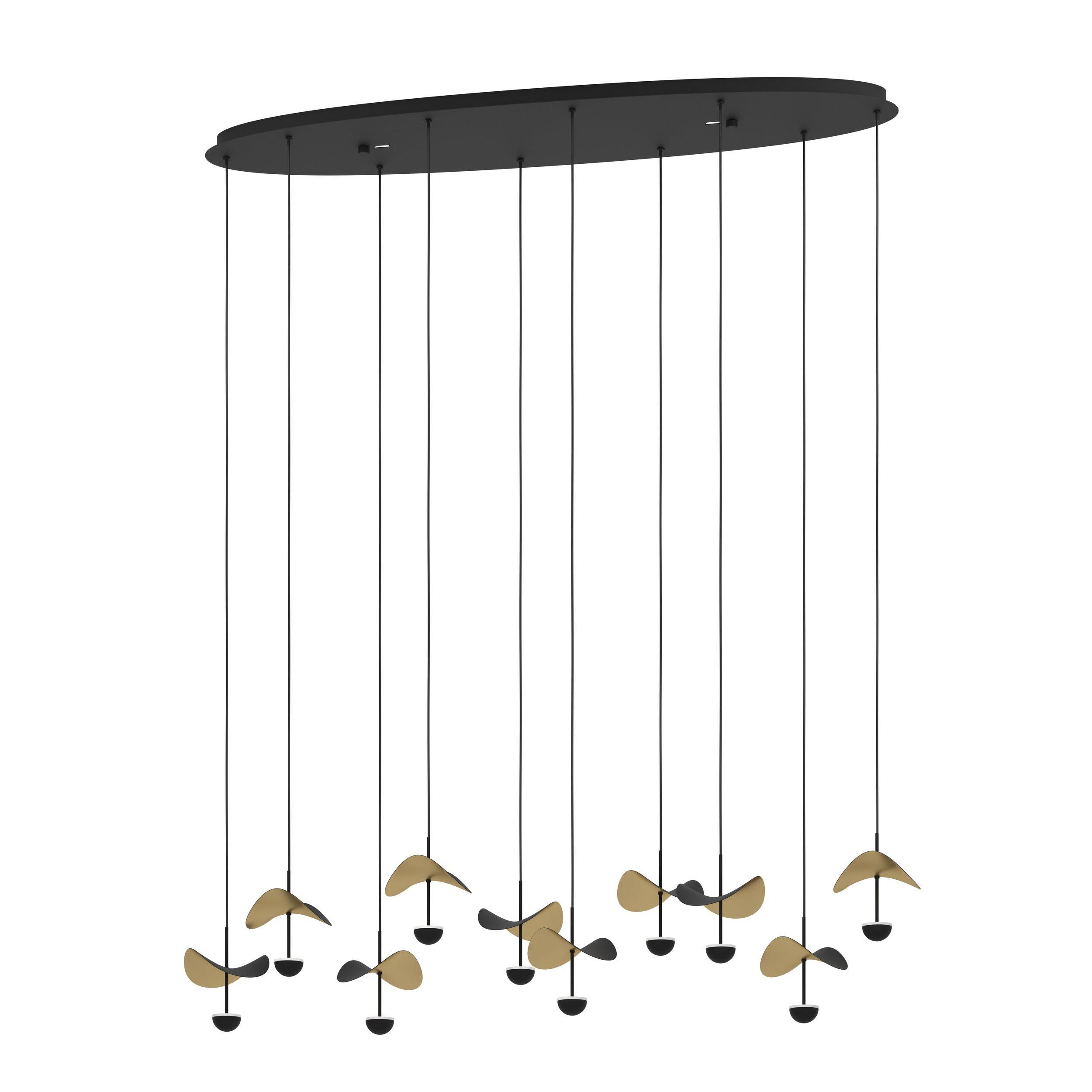 Suspension LED DRACERA noir L112cm