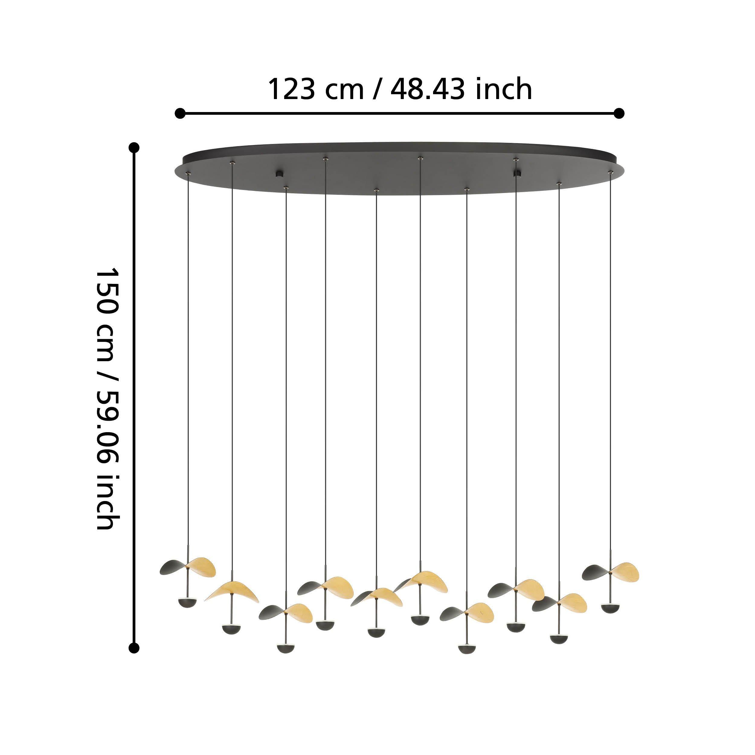 Suspension LED DRACERA noir L112cm
