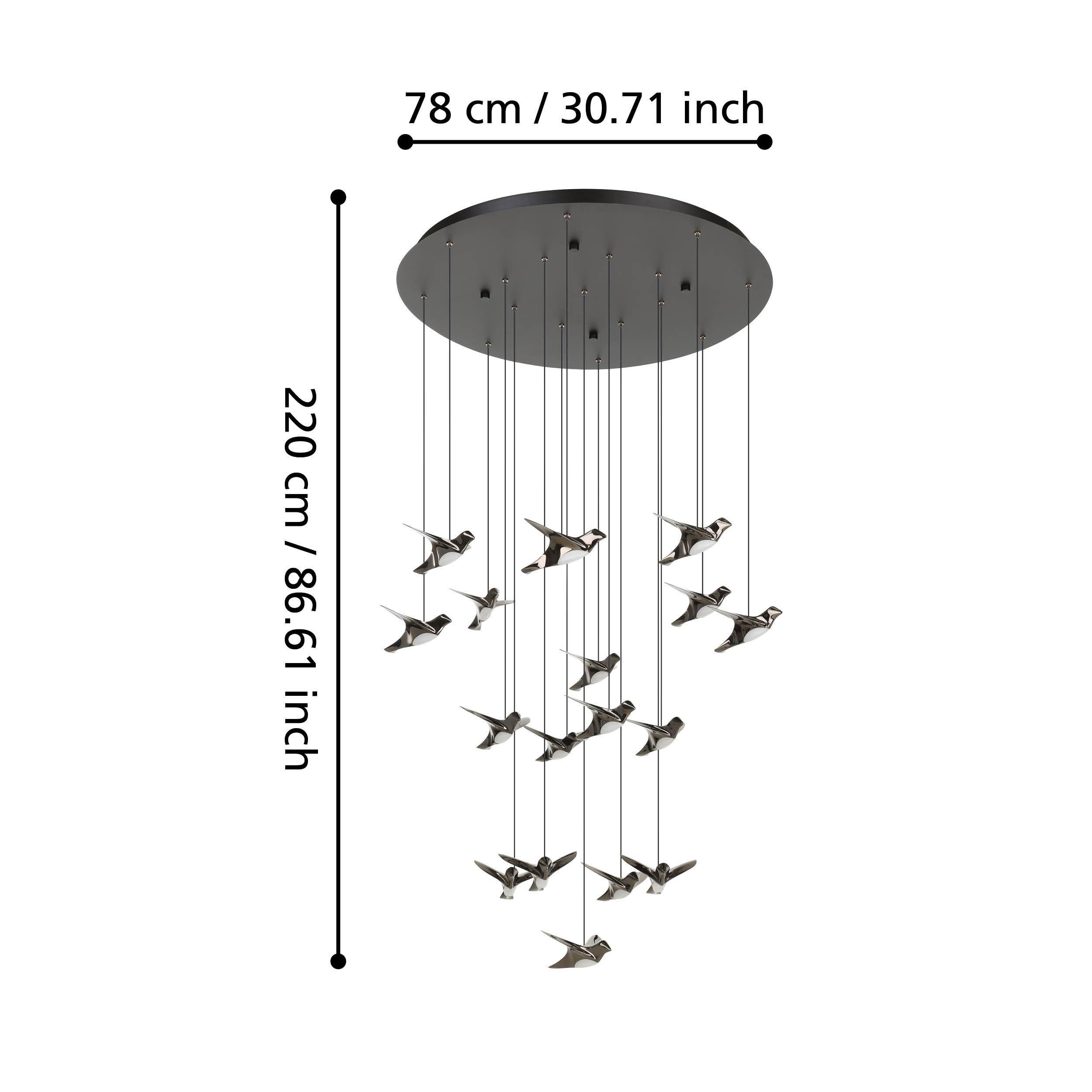 Suspension LED PARATEBUENO noir Ø78cm
